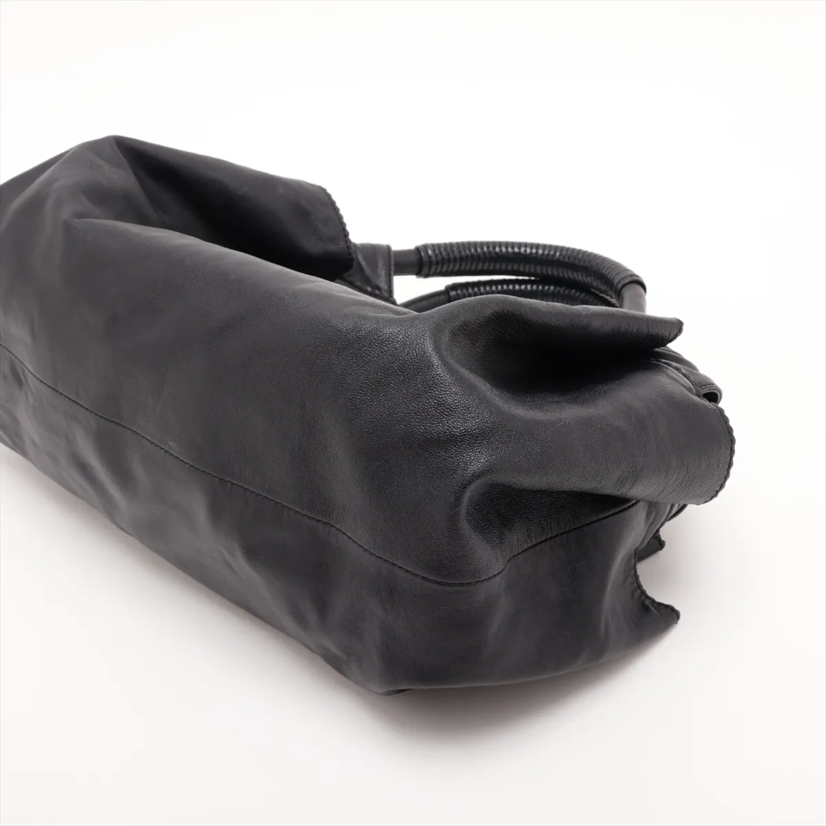 Nappa Aire Leather Handbag, Black — view 3