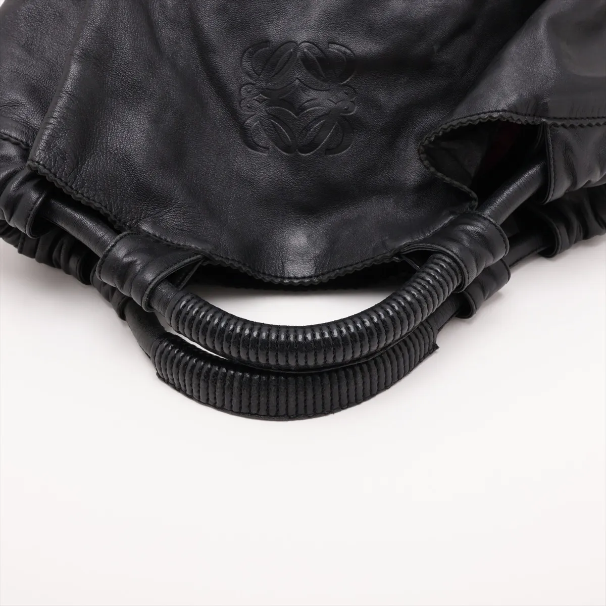 Nappa Aire Leather Handbag, Black — view 5