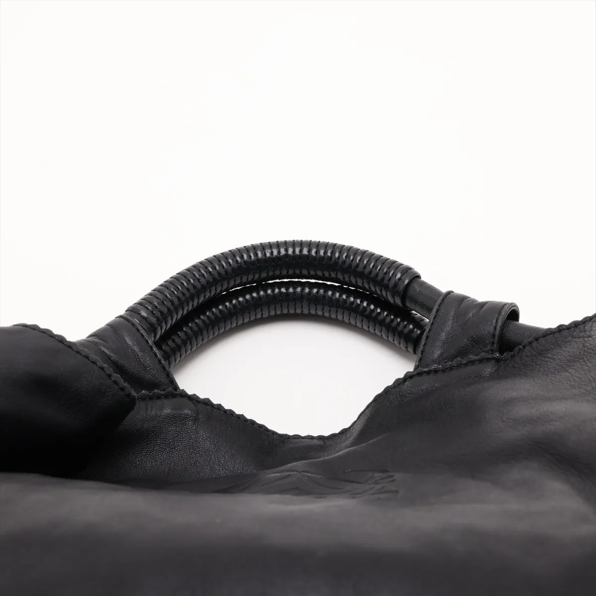 Nappa Aire Leather Handbag, Black — view 6