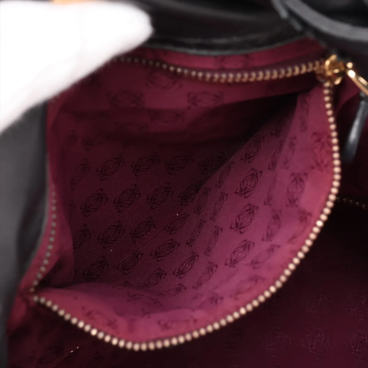 Nappa Aire Leather Handbag, Black — view 9