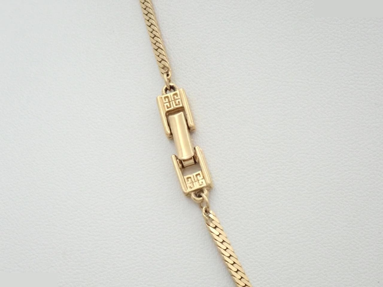 Ribbon necklace, gold plated, rhinestones, chain approximately 40cm — view 2