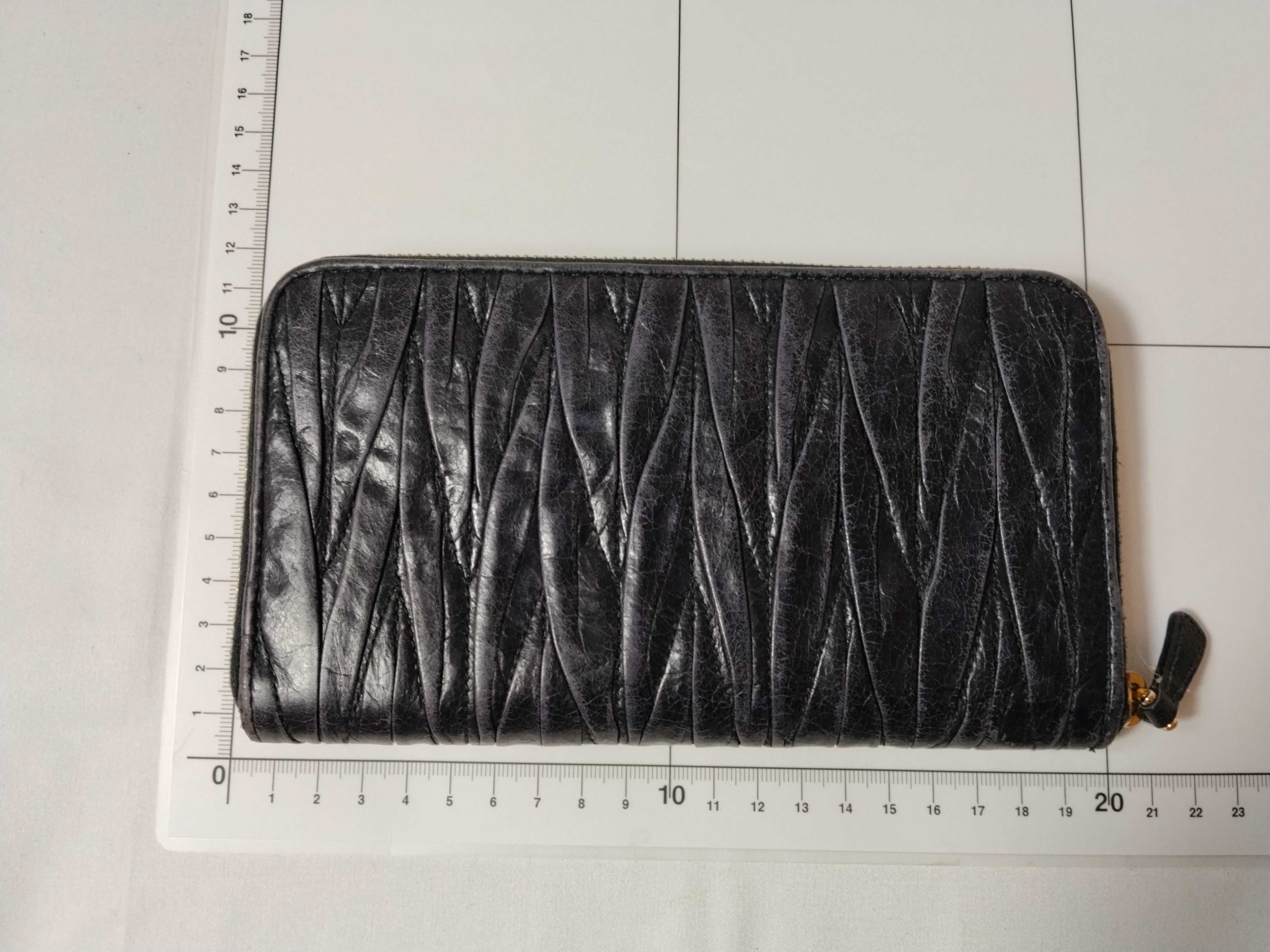 Gathered Round Zip Long Wallet, Black — view 2