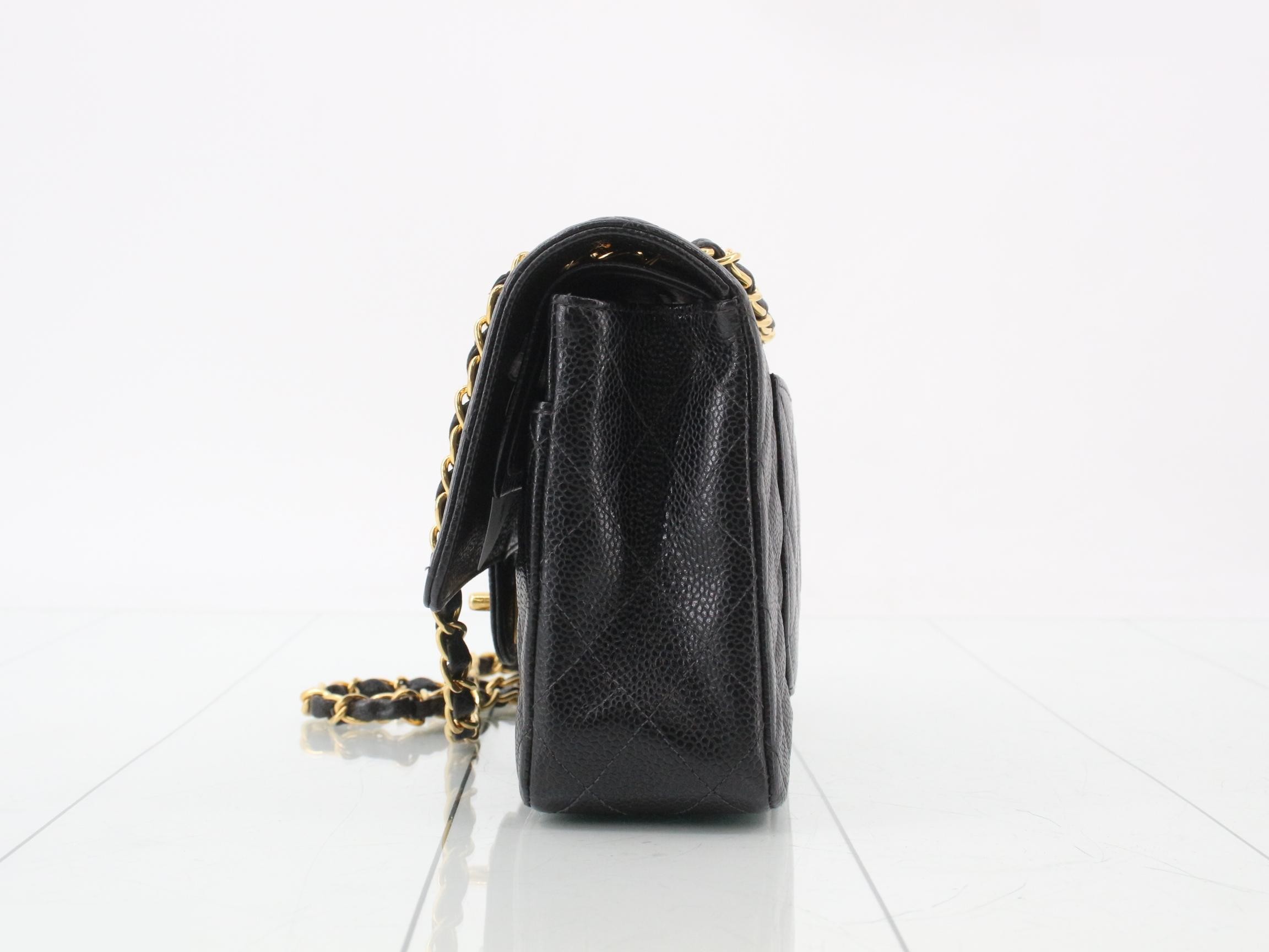 Classic Chain Clutch, Grained Calfskin — view 3