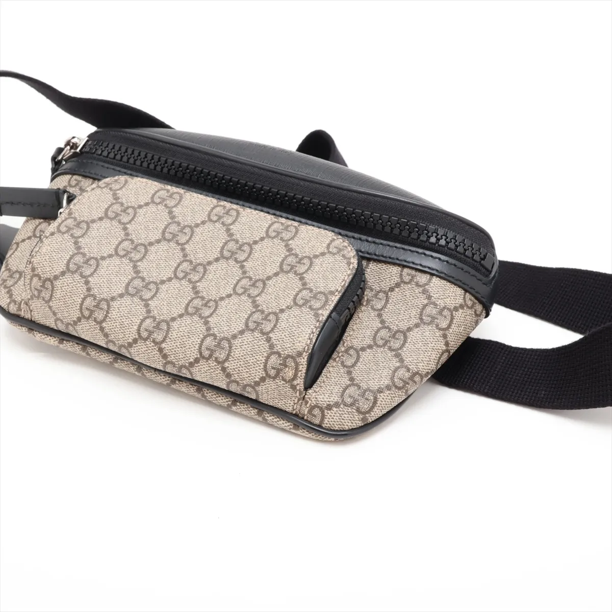 GG Supreme 450946 PVC x Leather Body Bag, Beige x Black — view 3