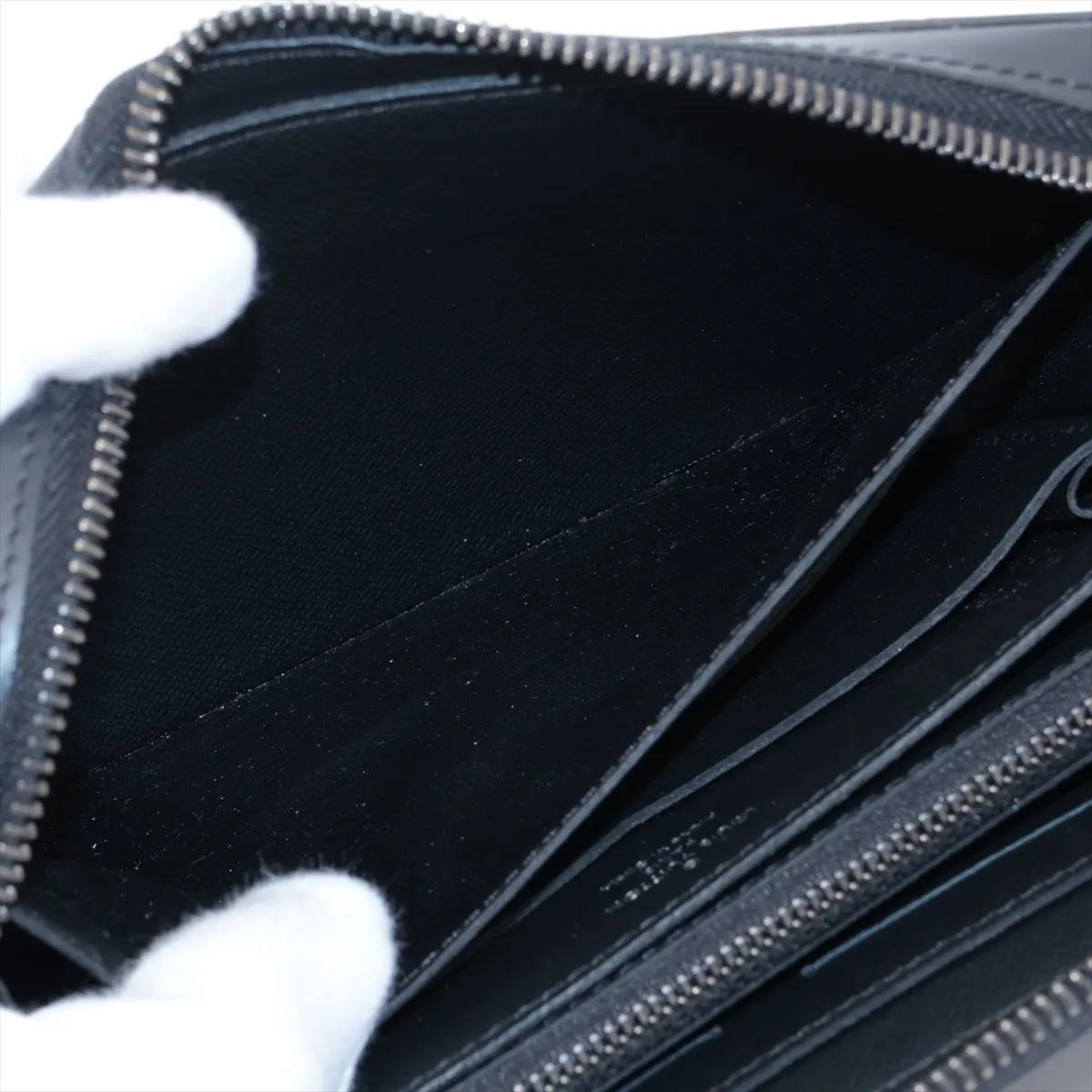 Monogram Eclipse Zippy XL M61698 CA0189 Black Round Zip Wallet — view 4