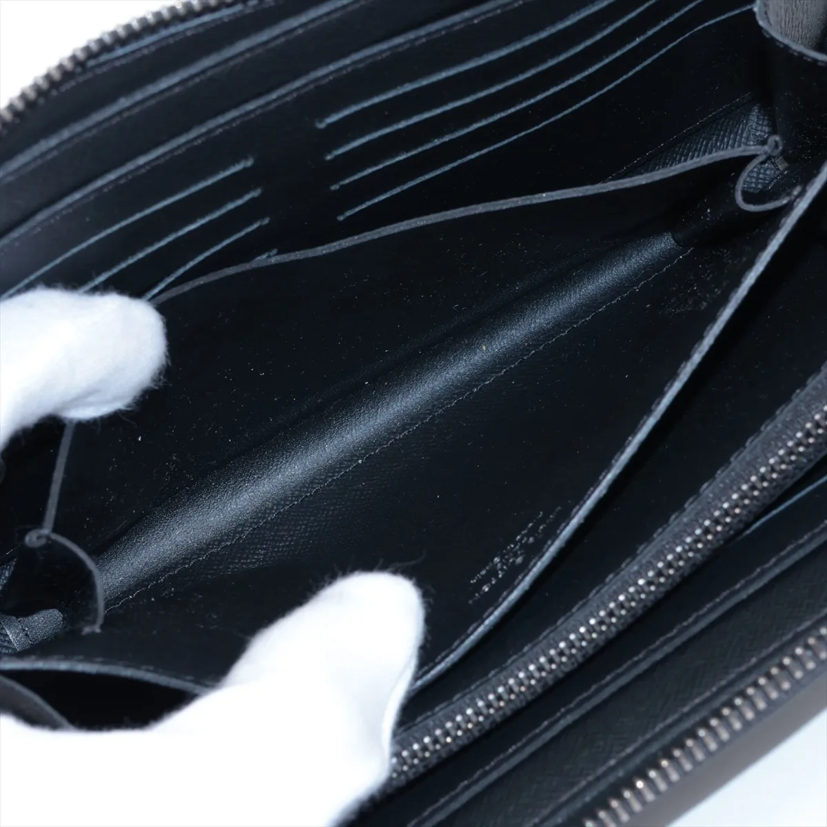 Monogram Eclipse Zippy XL M61698 CA0189 Black Round Zip Wallet — view 6