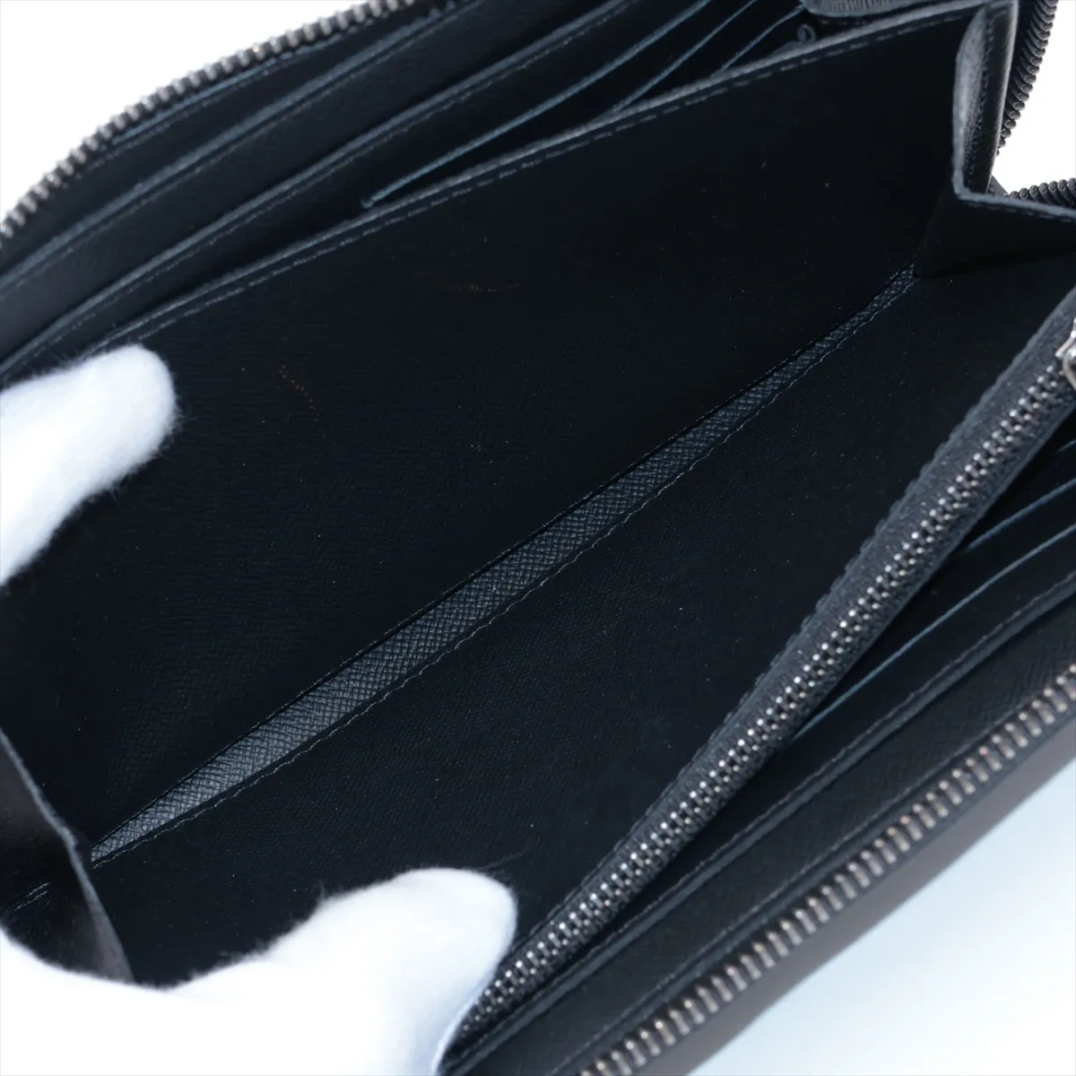 Monogram Eclipse Zippy XL M61698 CA0189 Black Round Zip Wallet — view 7