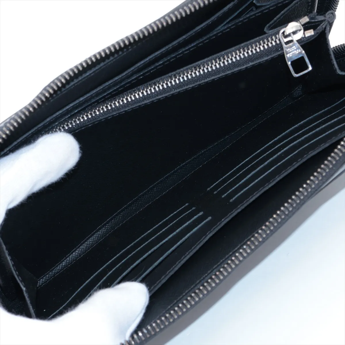 Monogram Eclipse Zippy XL M61698 CA0189 Black Round Zip Wallet — view 8