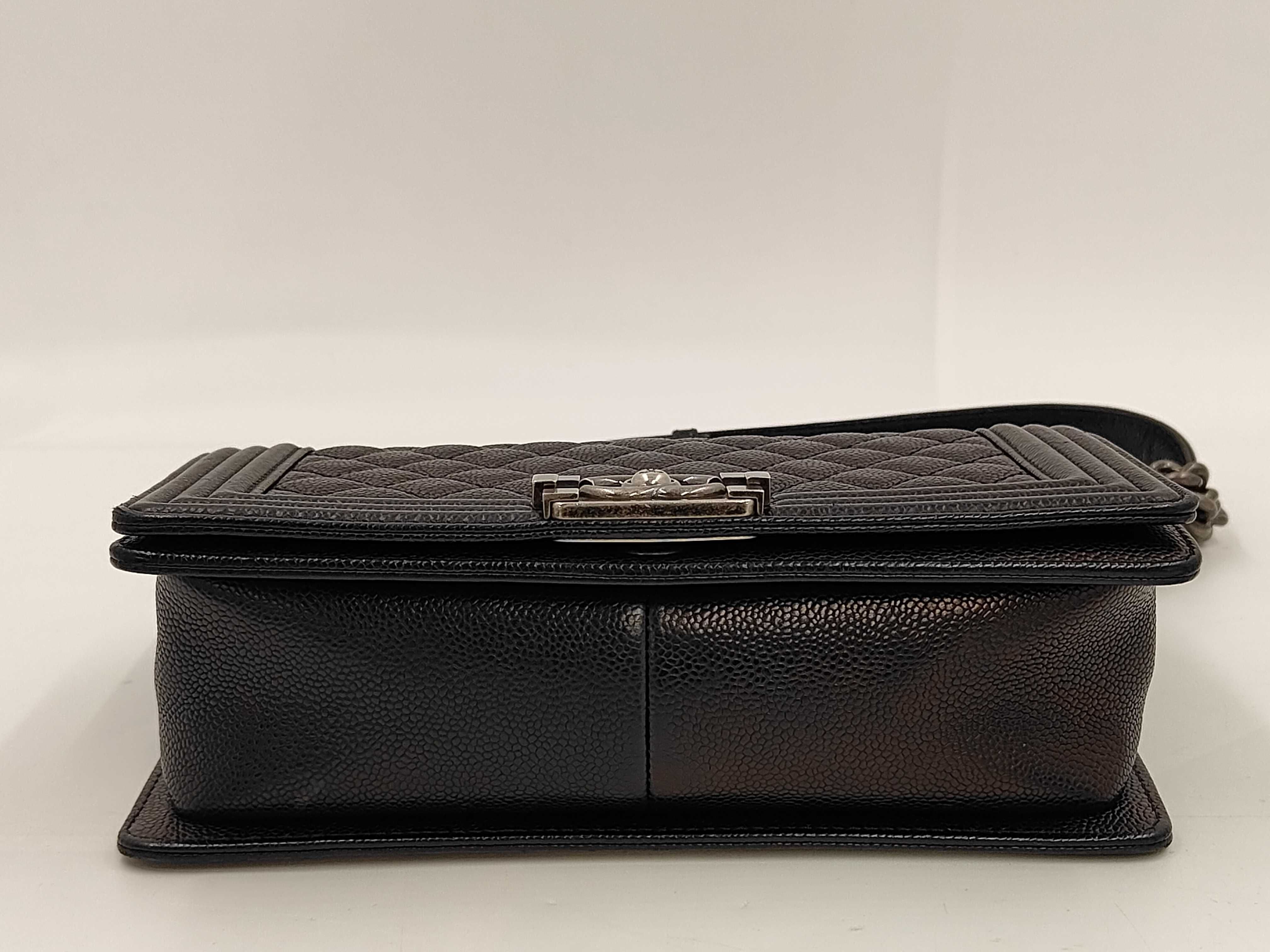 Boy Chanel Caviar Skin Black Shoulder Bag — view 4
