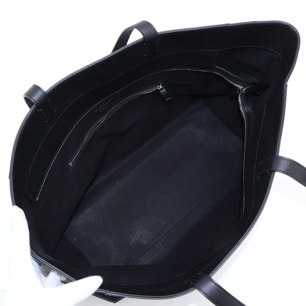 Everyday East West 618284 Leather Tote Bag, Black — view 7