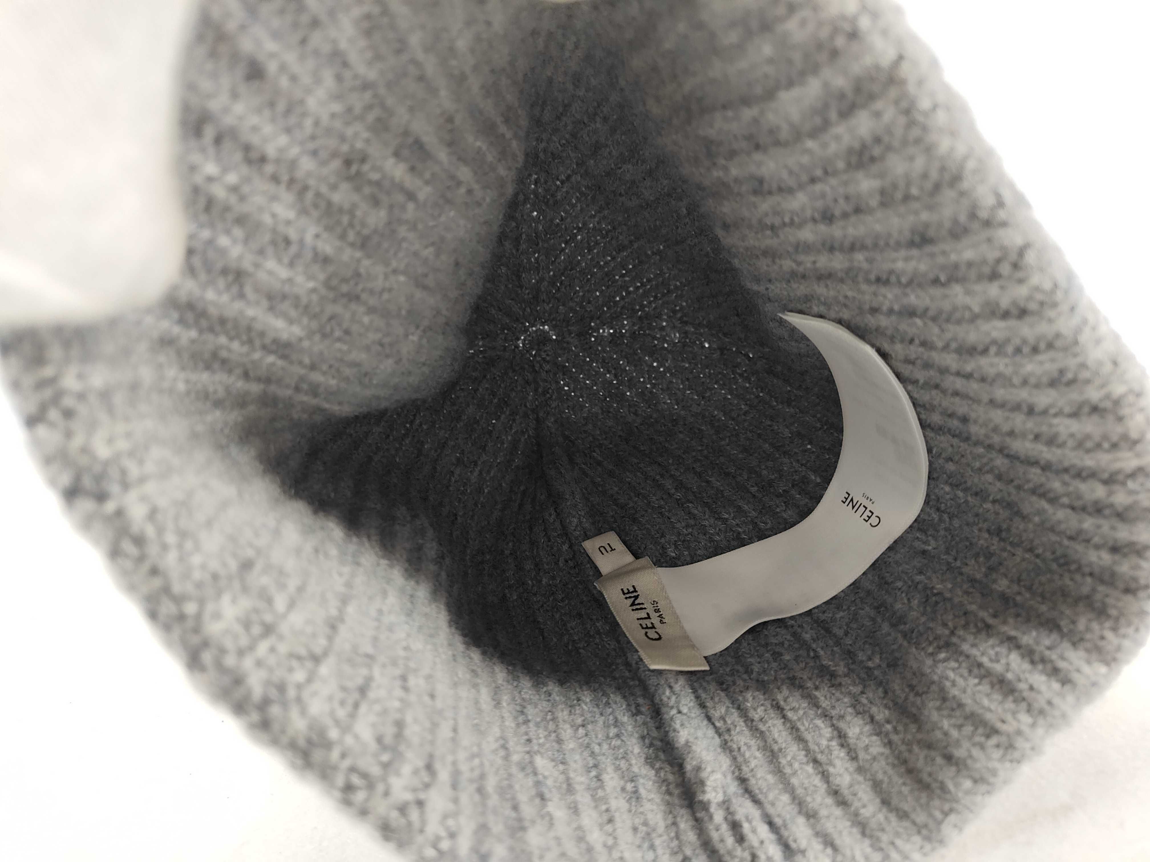 cashmere knit cap, Triomphe design, gray, shopping bag, and other accessories. — view 7