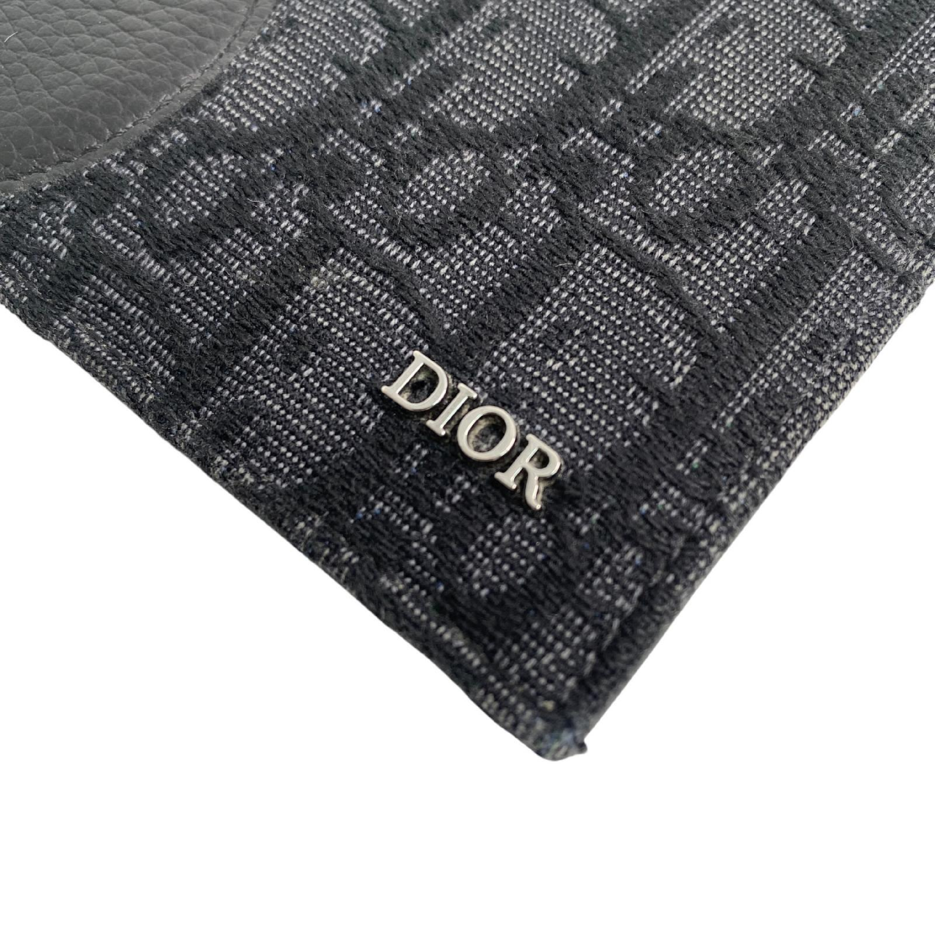【*Shipped from: Hong Kong*】Dior Black Canvas/Calfskin Saddle Oblique Bi-fold Wallet — view 14