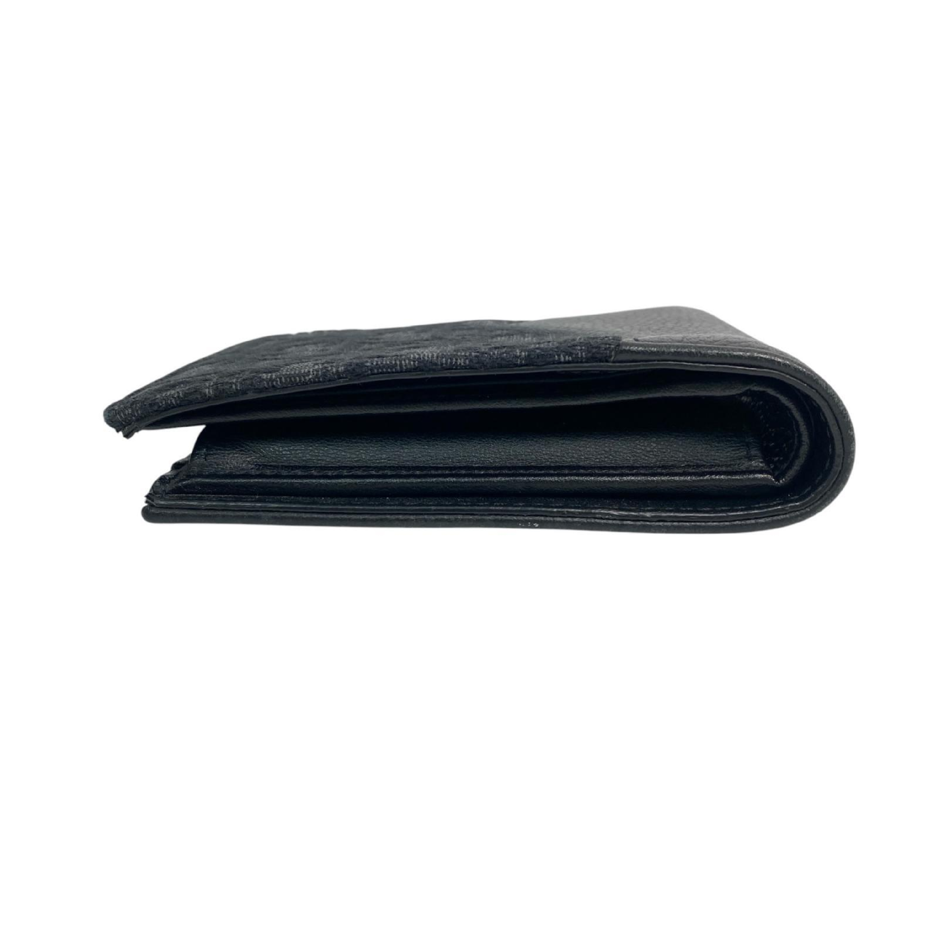 【*Shipped from: Hong Kong*】Dior Black Canvas/Calfskin Saddle Oblique Bi-fold Wallet — view 4