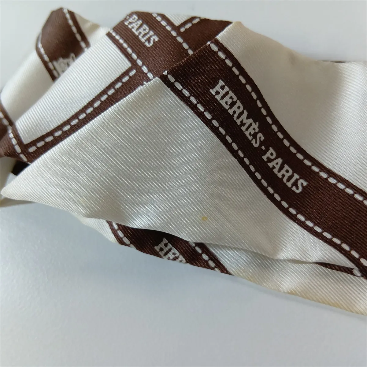 Twilly Bolduc Ribbon Scarf, Silk, Maroon Color, — view 8