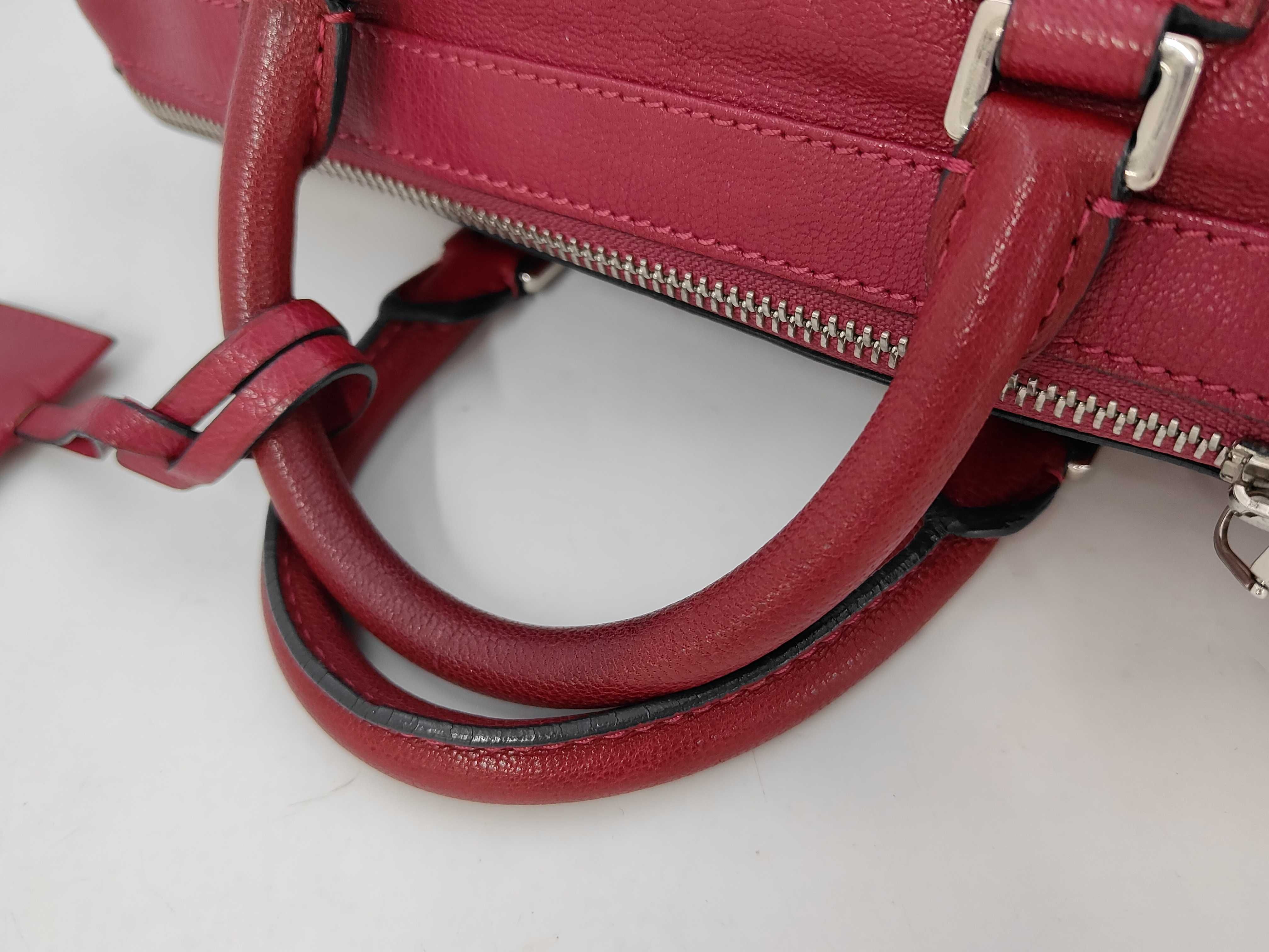 Loewe 2-way bag, leather, magenta handbag — view 3