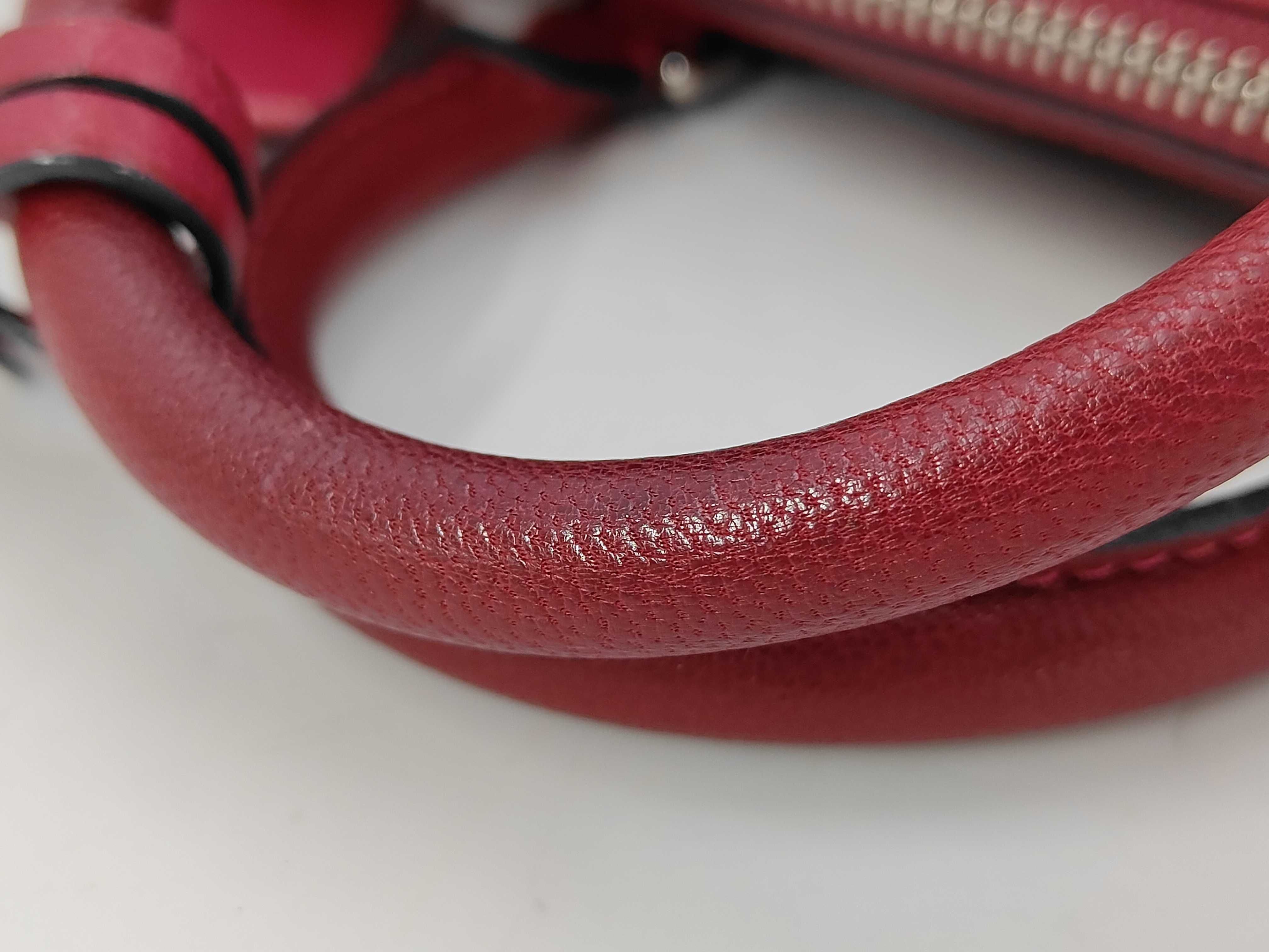 Loewe 2-way bag, leather, magenta handbag — view 4