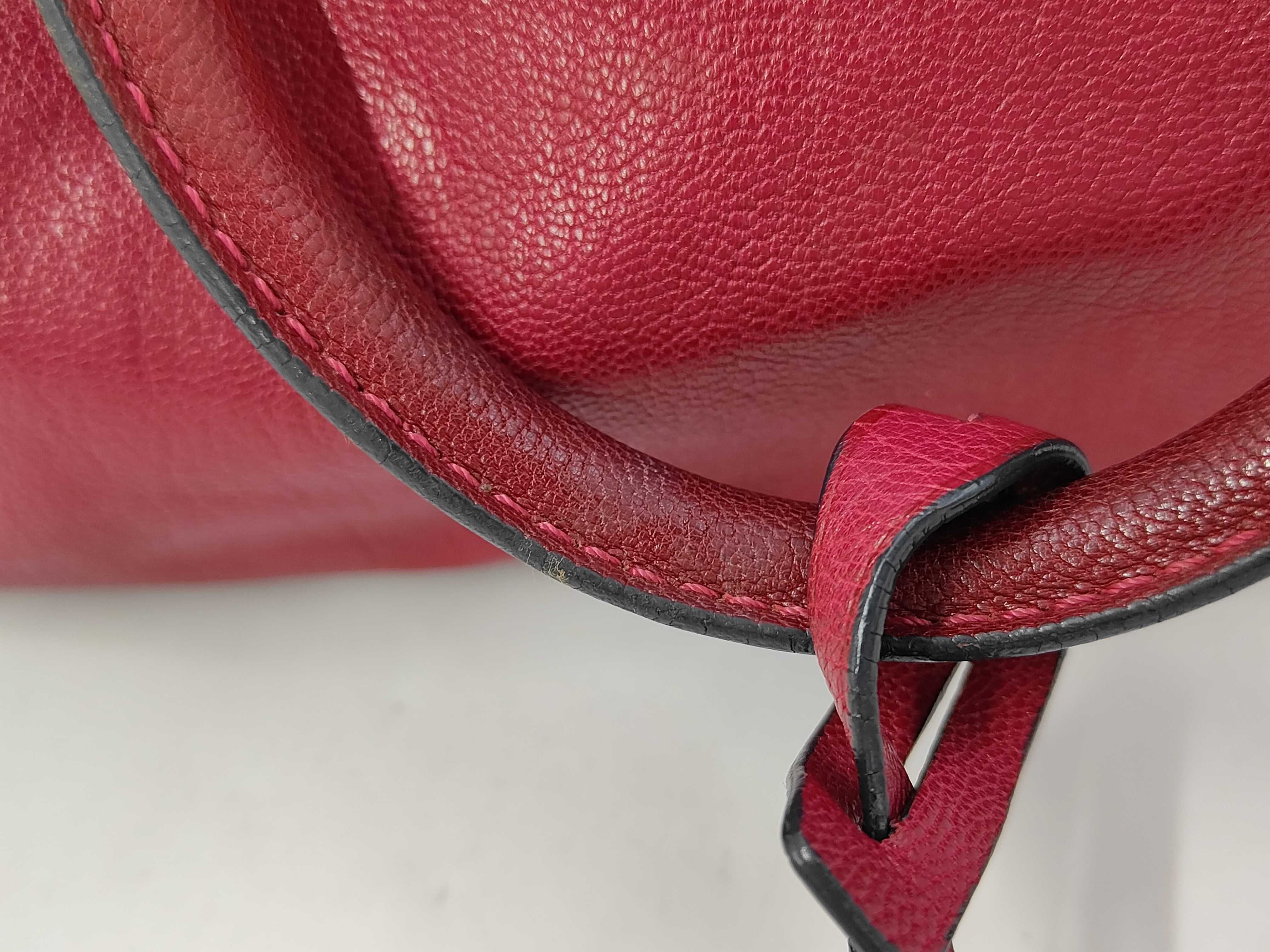 Loewe 2-way bag, leather, magenta handbag — view 10