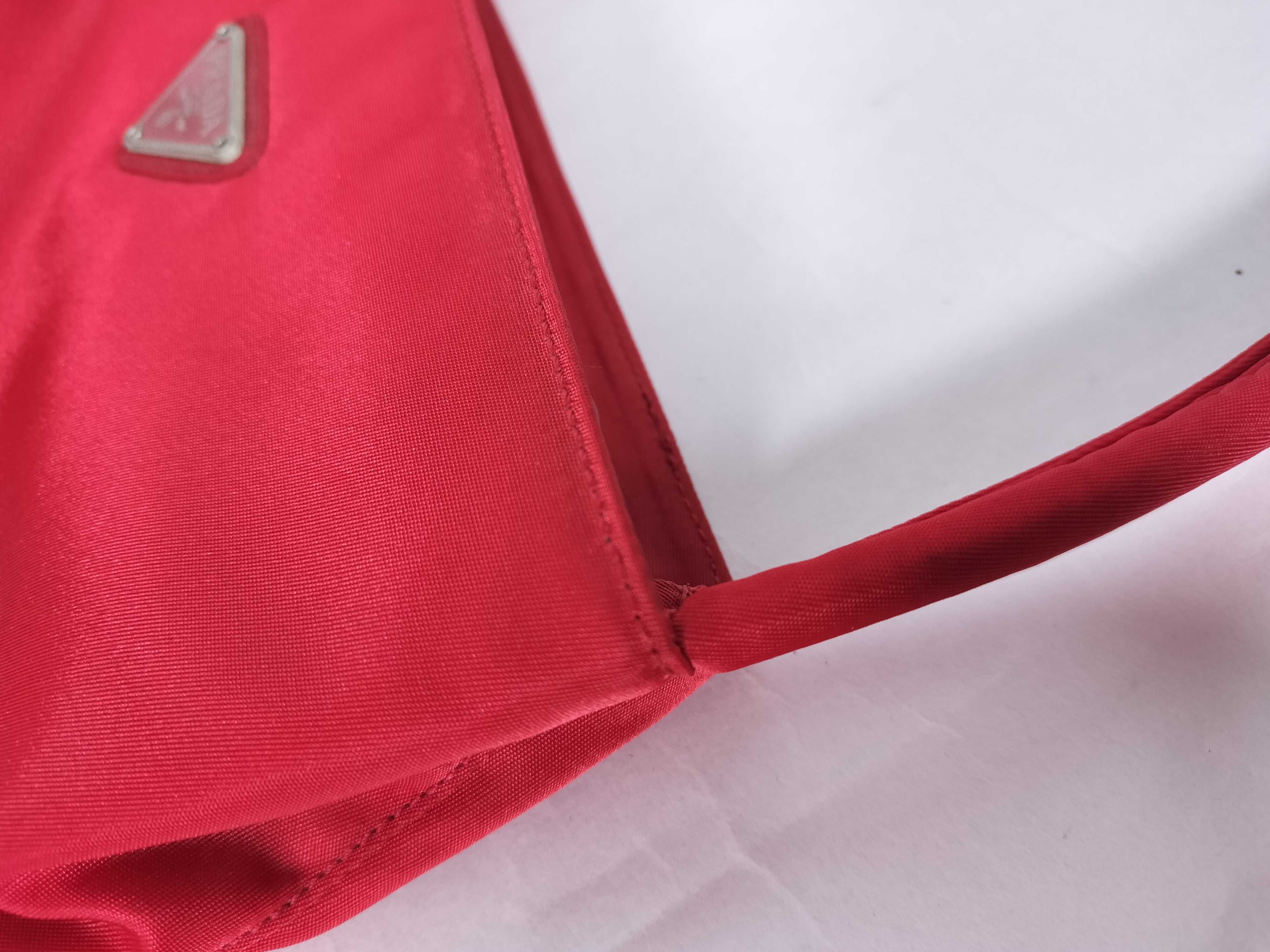 Nylon Prada Red Nylon Handbag — view 5