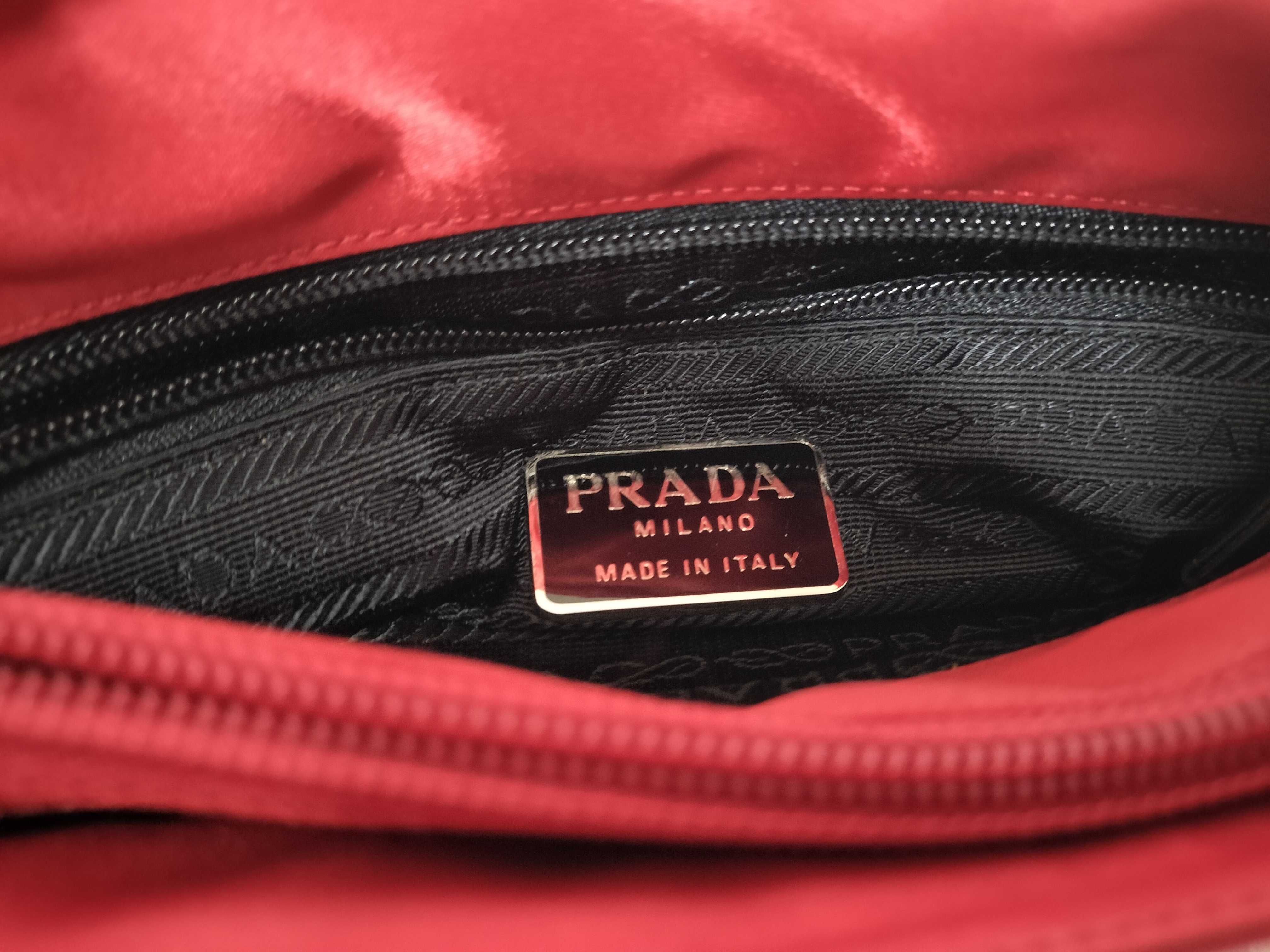 Nylon Prada Red Nylon Handbag — view 9