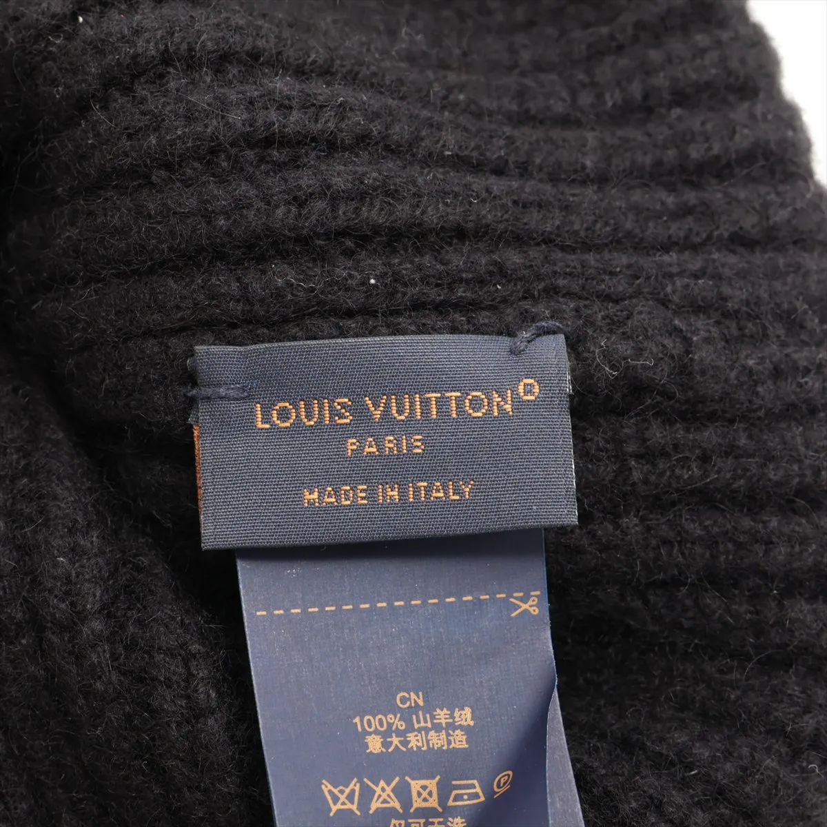 Louis Vuitton M77877 Beanie LV Spark RN0223 Knit Cap Cashmere Noir — view 5