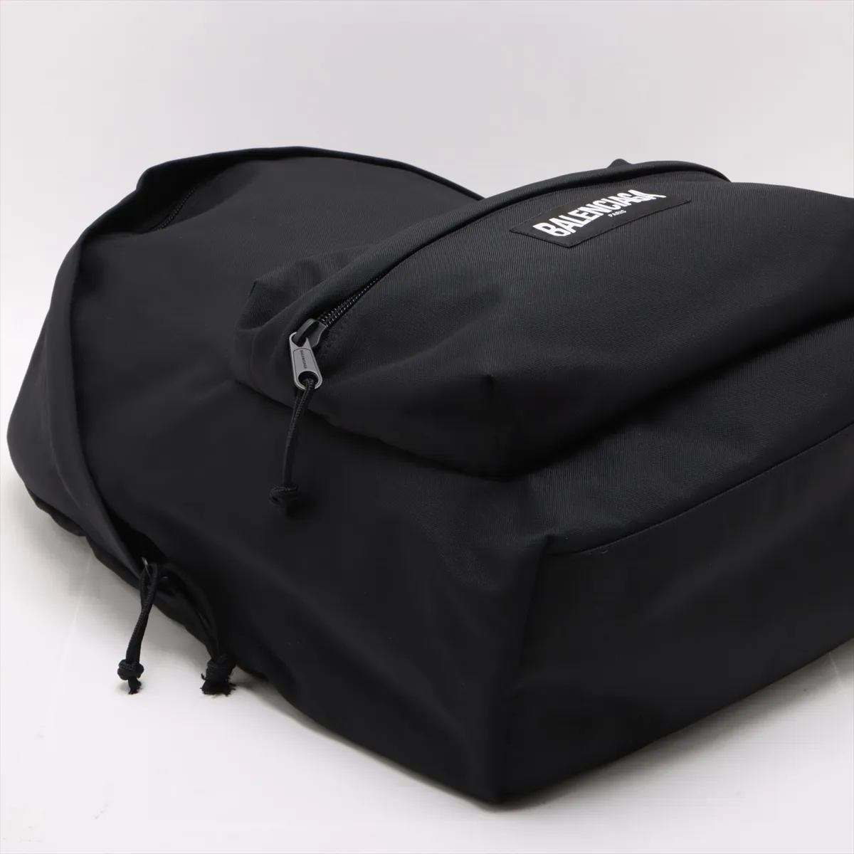 Oversized Nylon Backpack/Rucksack, Black 656061 — view 4