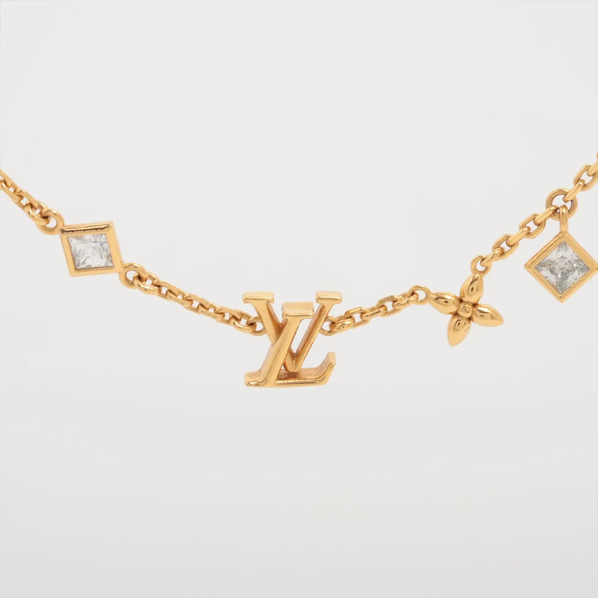 M01322 Necklace LV In the Sky VA4213 Necklace GP x Rhinestone Gold — view 2