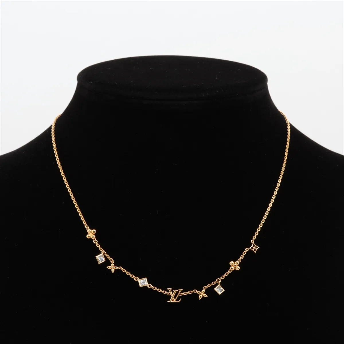 M01322 Necklace LV In the Sky VA4213 Necklace GP x Rhinestone Gold — view 6