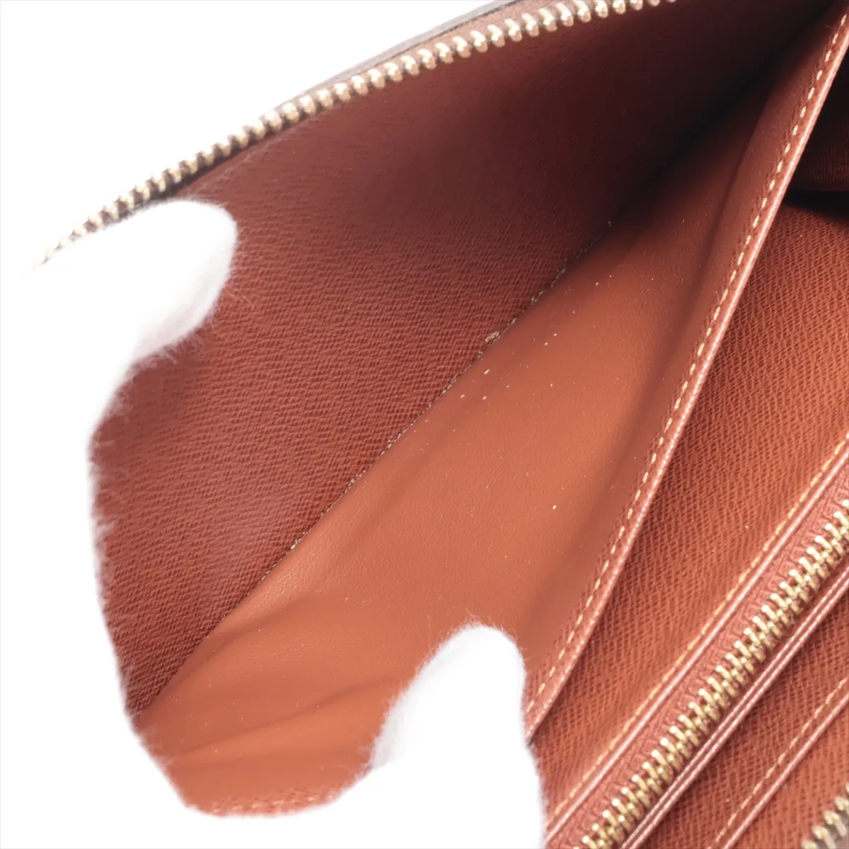 Monogram Zippy Wallet M60017 CA2122 Brown Round Zip Wallet — view 4