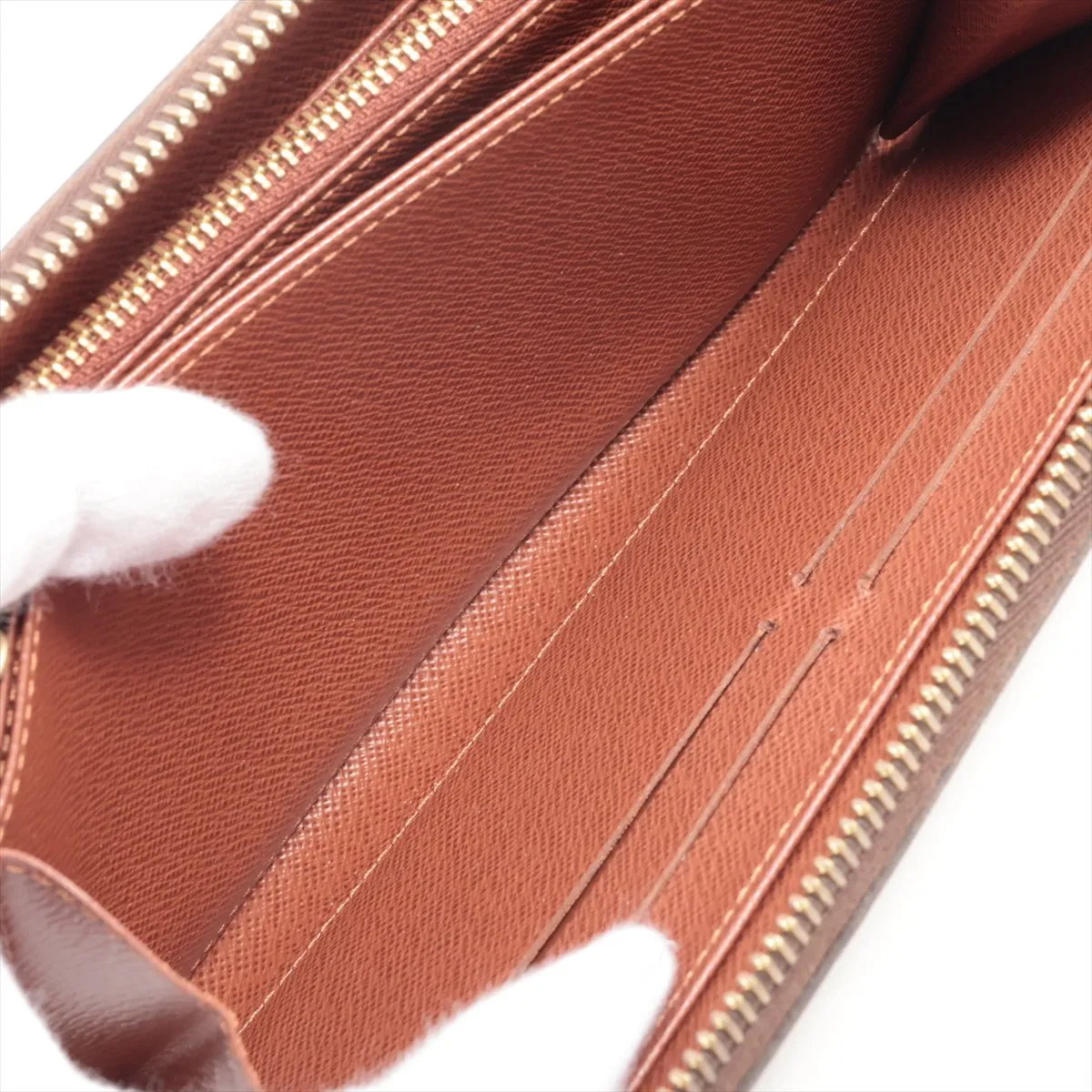 Monogram Zippy Wallet M60017 CA2122 Brown Round Zip Wallet — view 7