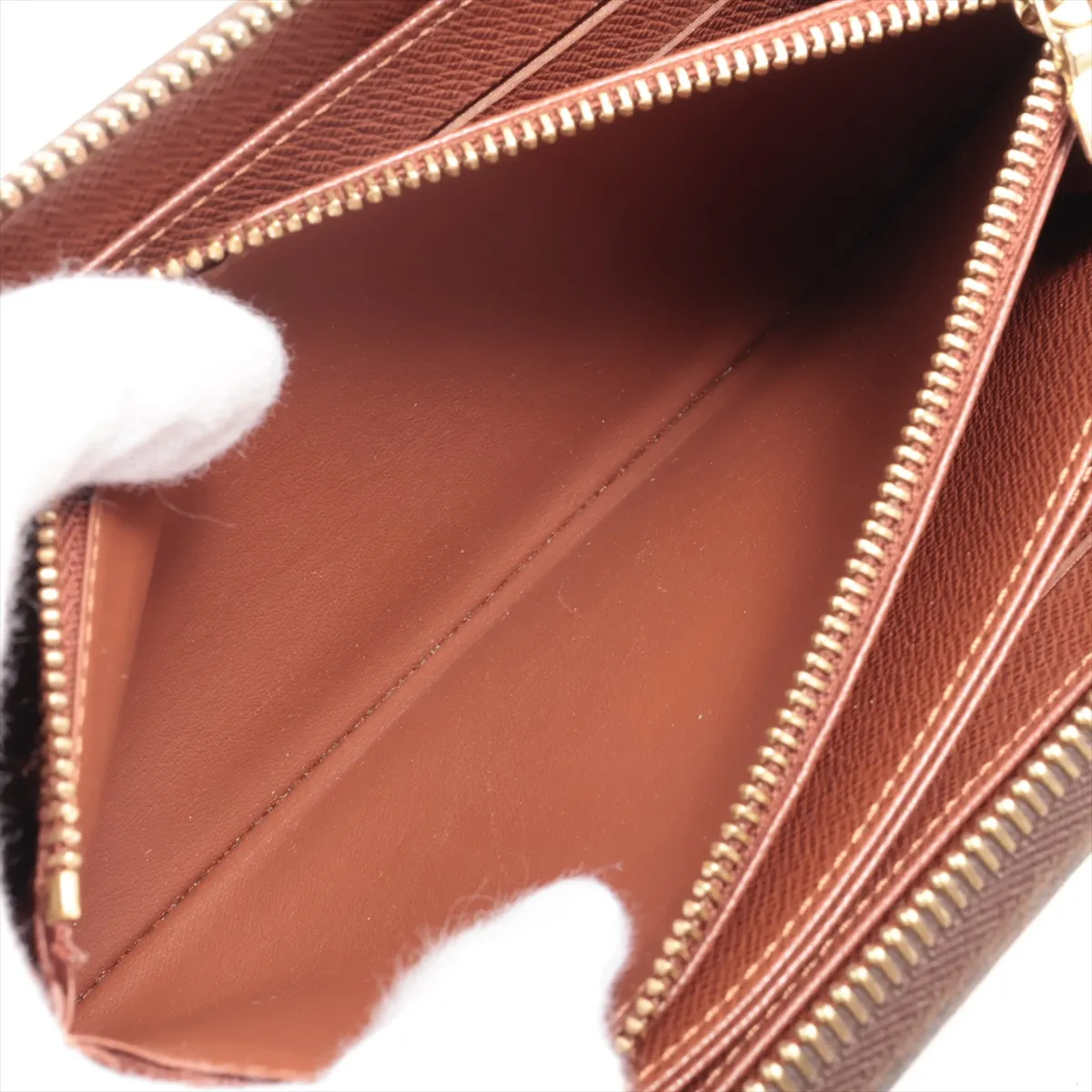 Monogram Zippy Wallet M60017 CA2122 Brown Round Zip Wallet — view 8