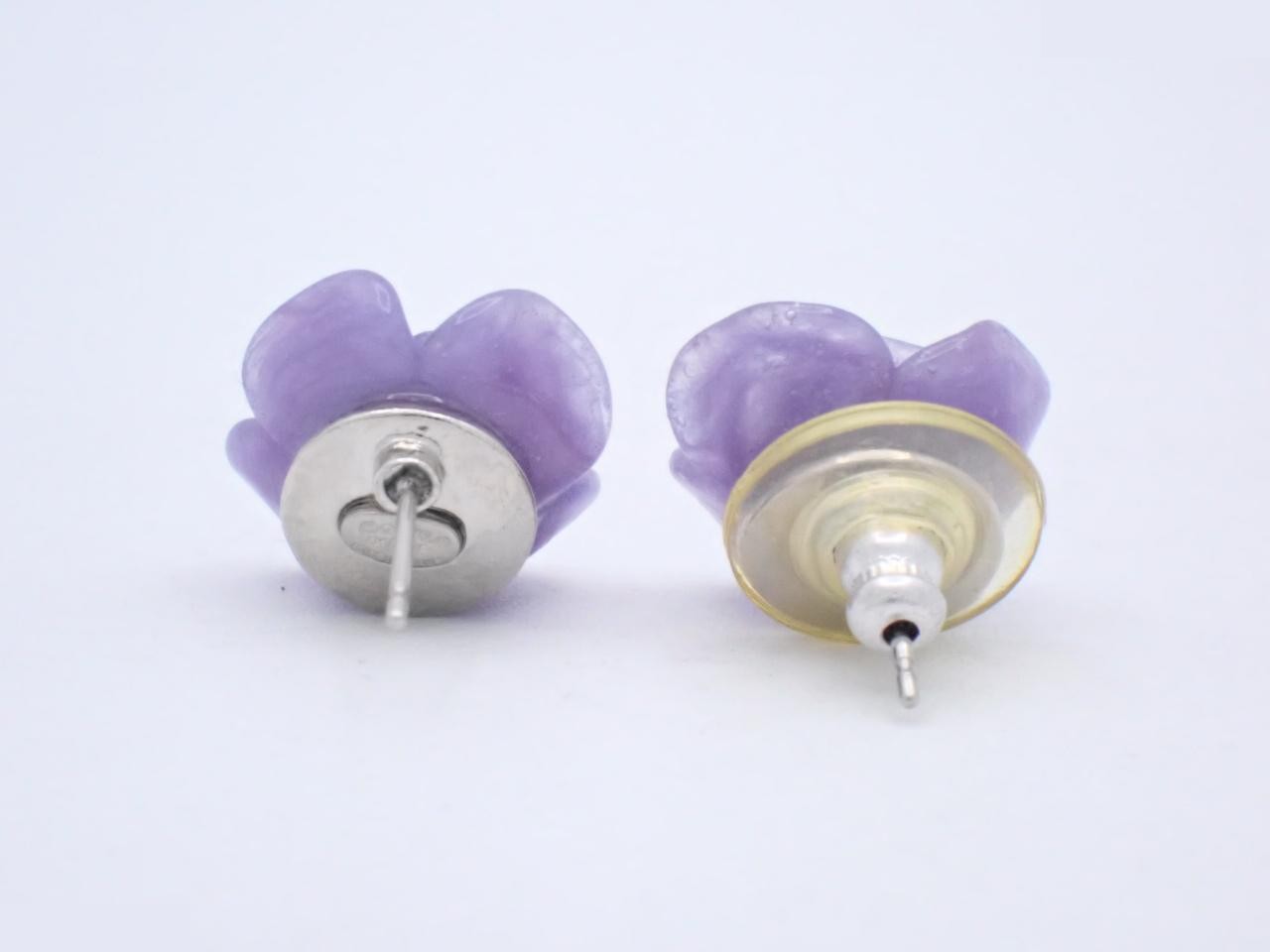 Camellia Purple Earrings 01P — view 2