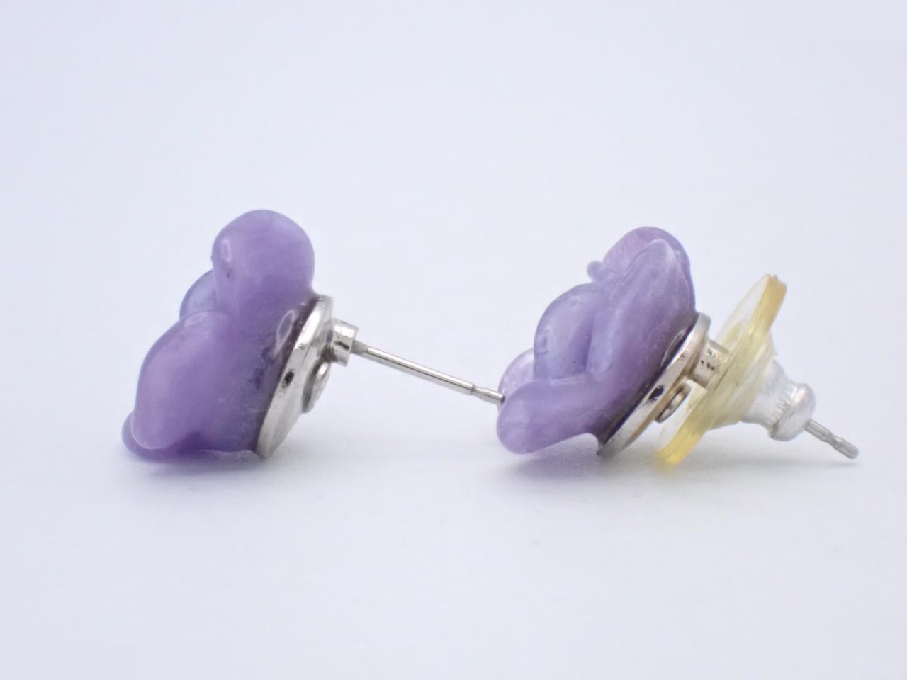 Camellia Purple Earrings 01P — view 3