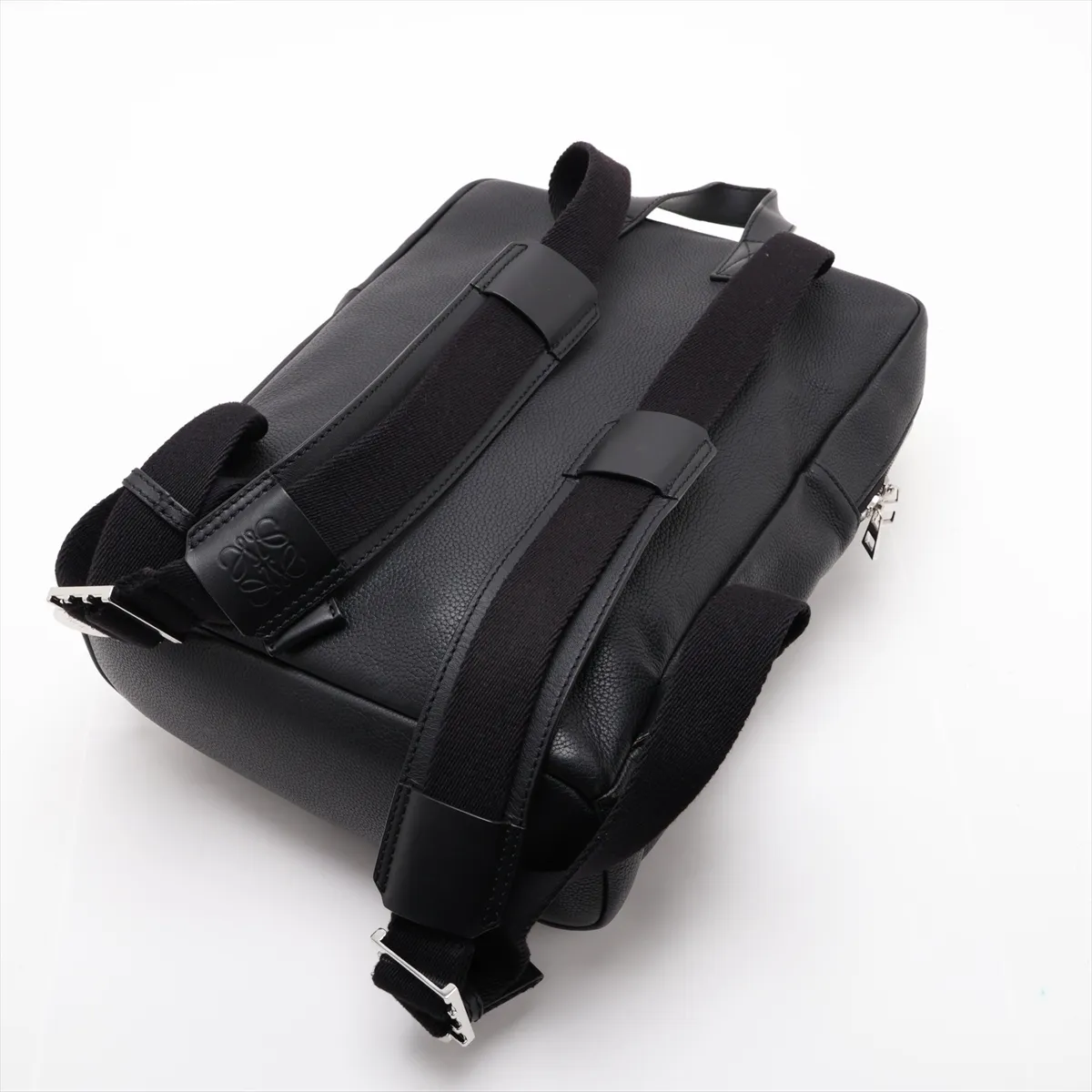 Military Leather Backpack/Rucksack, Black — view 5
