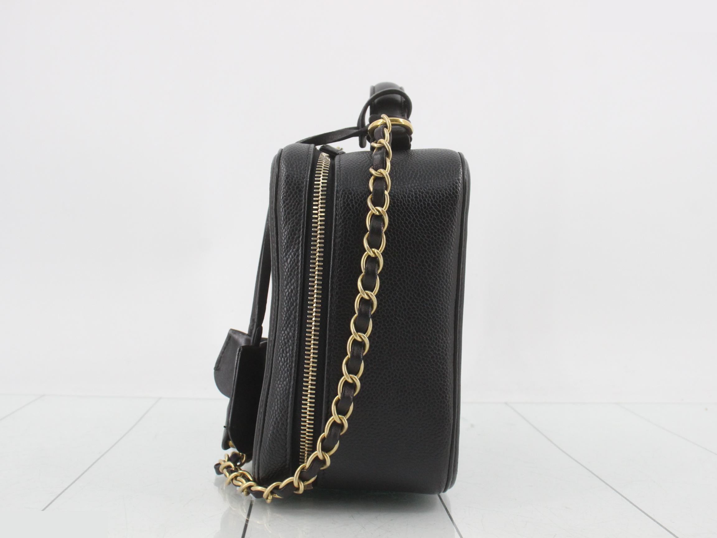 CC Filigree Caviar 2-Way Chain Shoulder Bag Seal — view 3