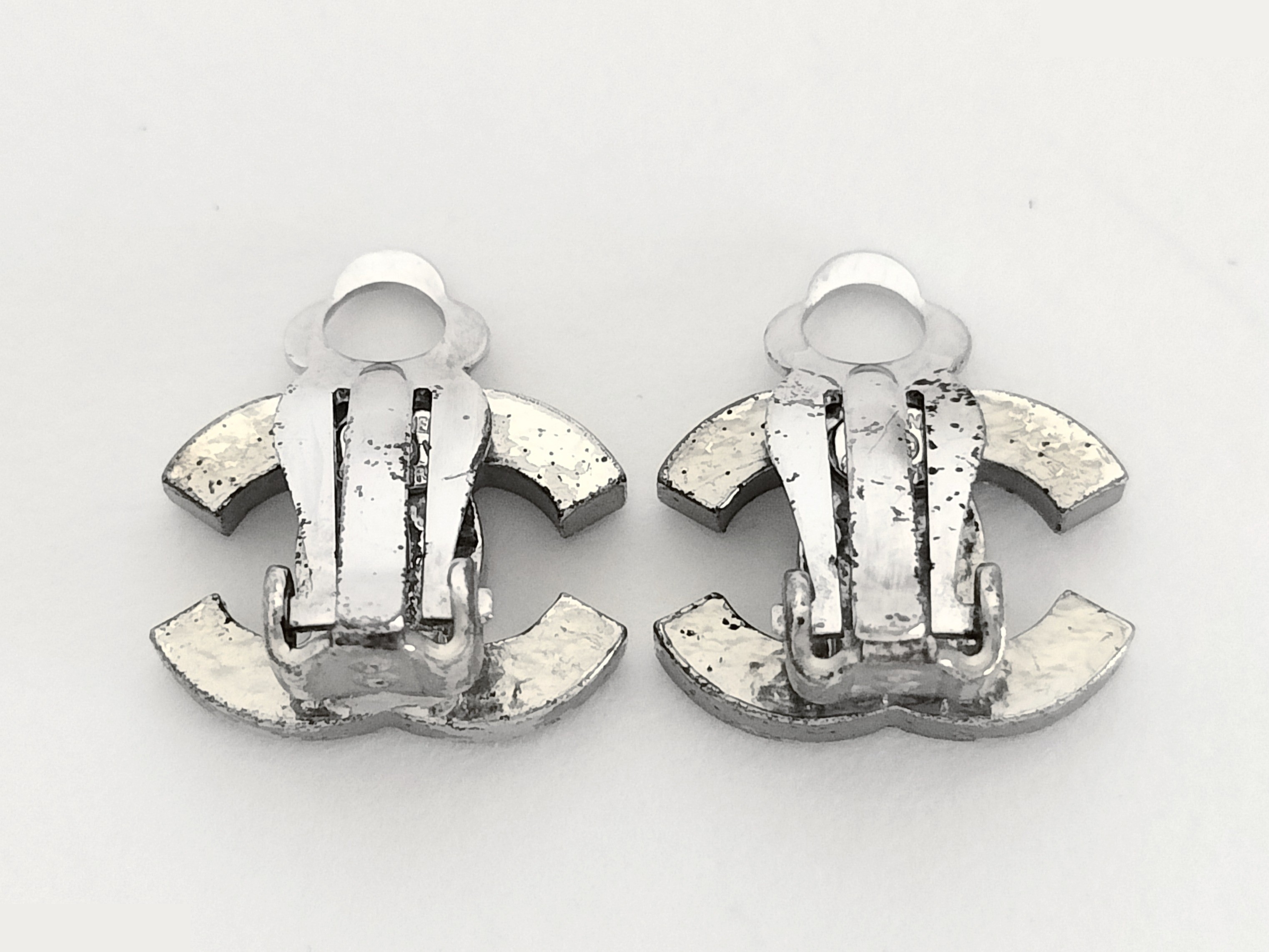 Coco Rhinestone Silver Earrings 06V — view 4