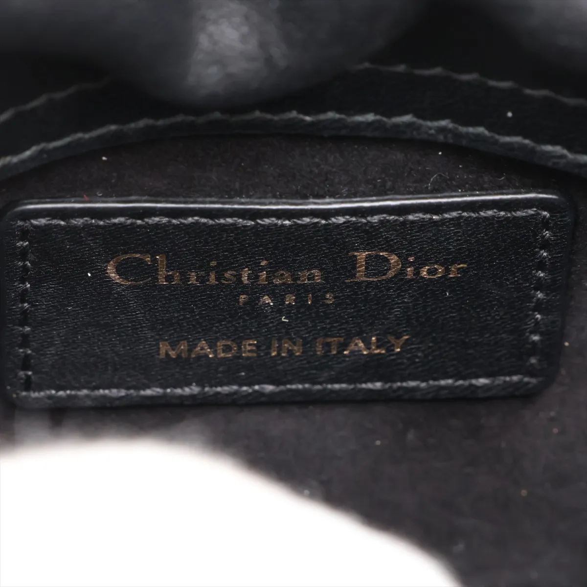 Cannage Lady Dior Micro Leather 2-Way Handbag, Black — view 9