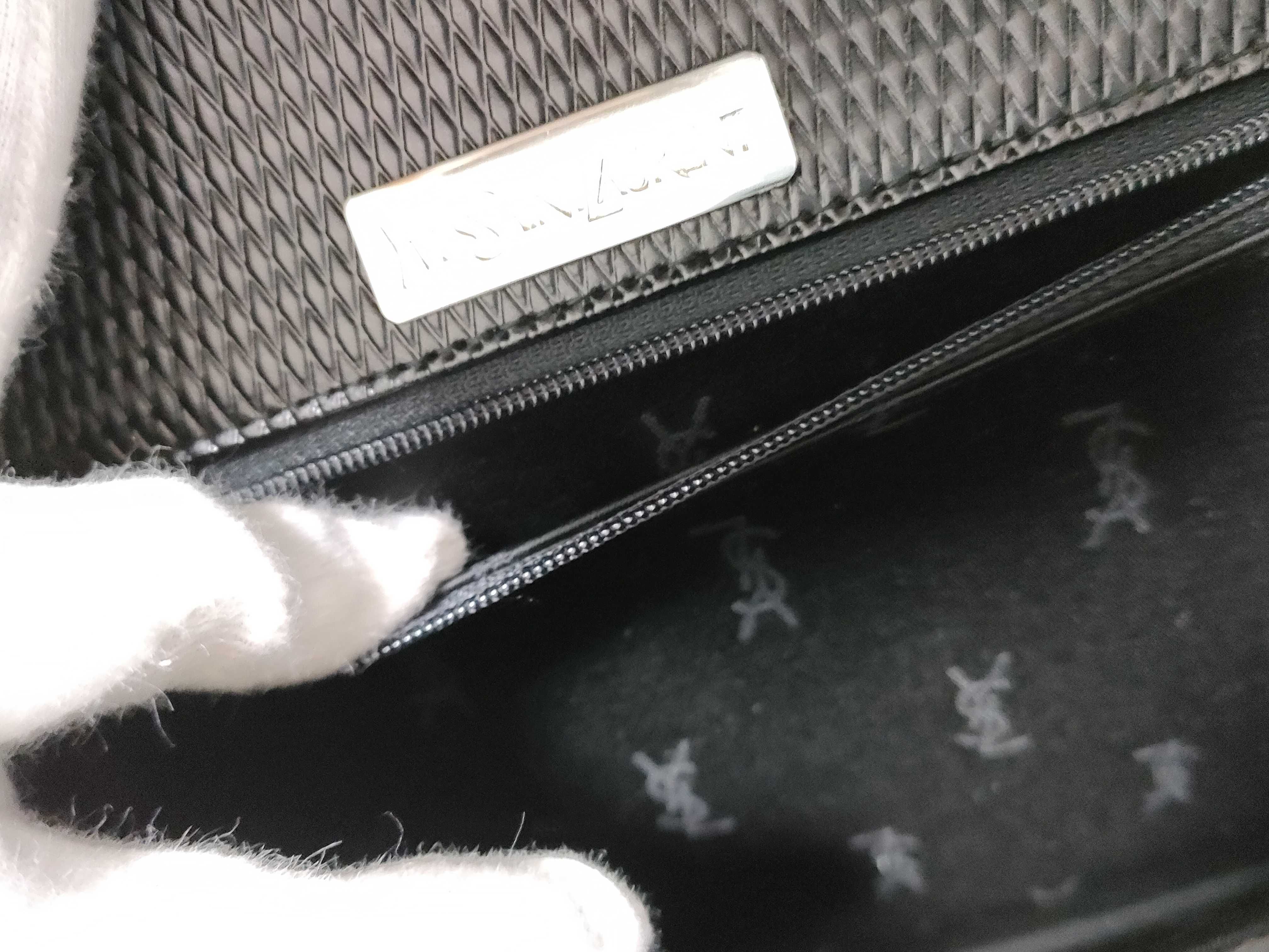 Diamond Cutwork Handbag, Black with Silver Hardware — view 11