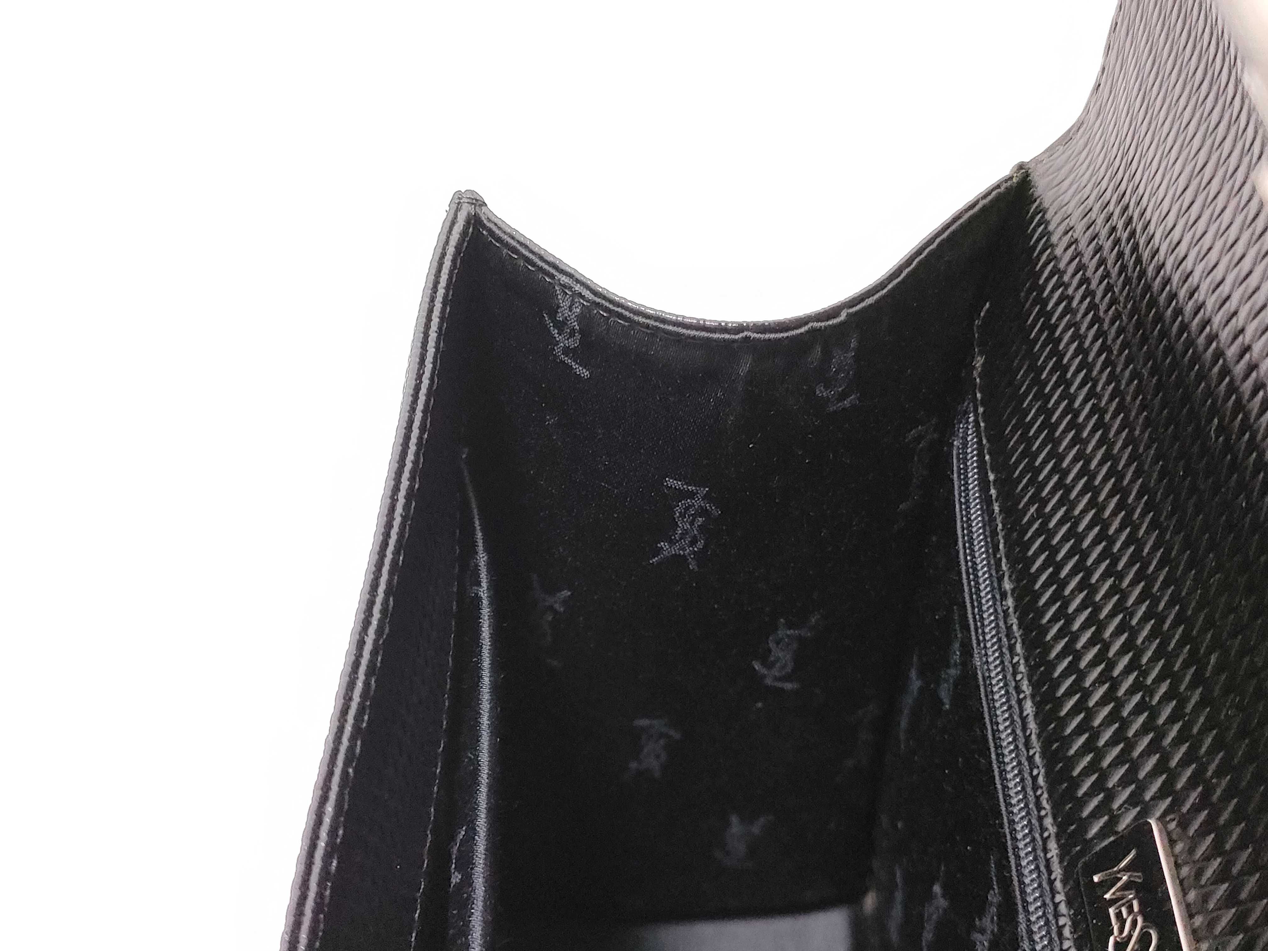 Diamond Cutwork Handbag, Black with Silver Hardware — view 9
