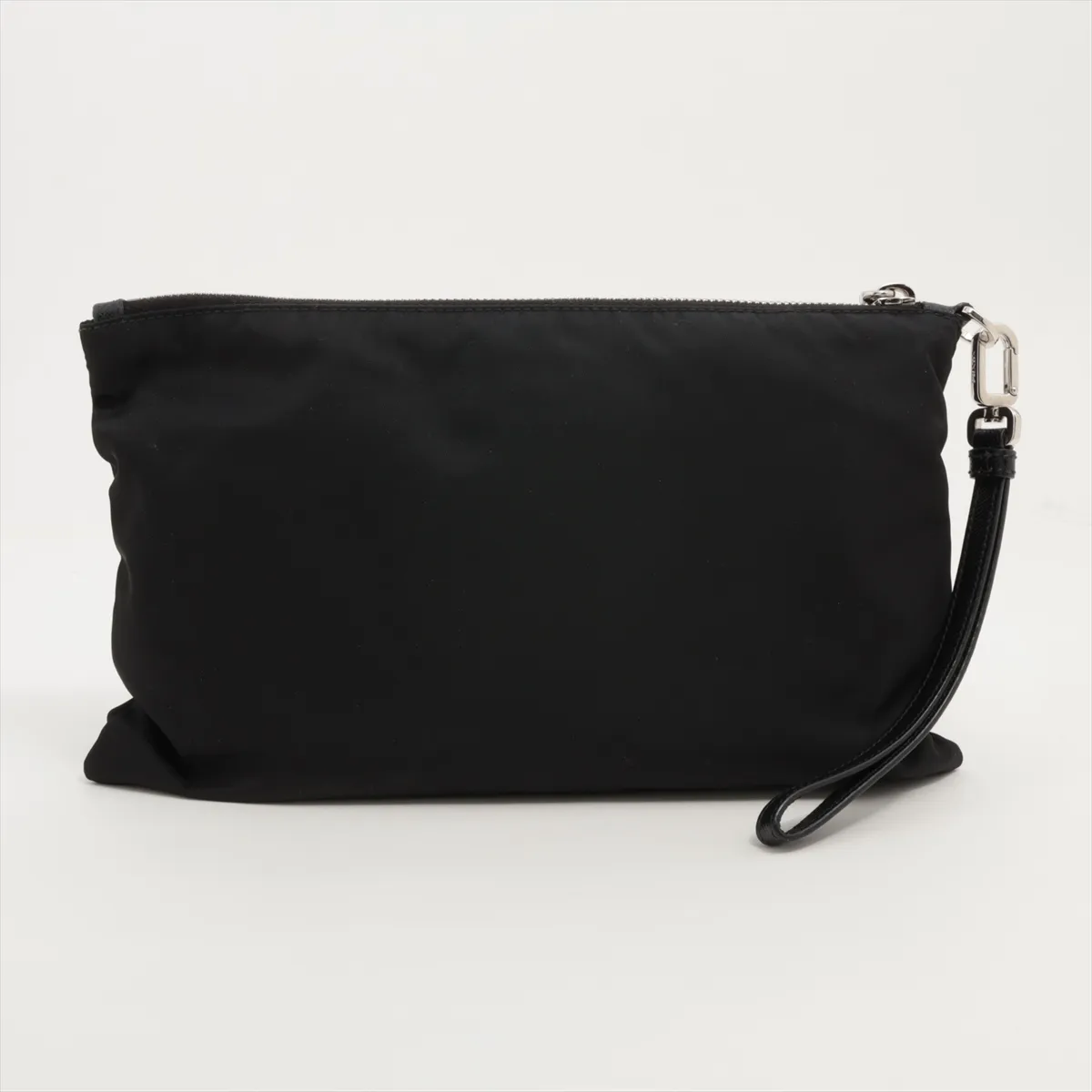 Tessuto Triangle Logo Nylon Pouch, Black, 2NH006, with Strap — view 2