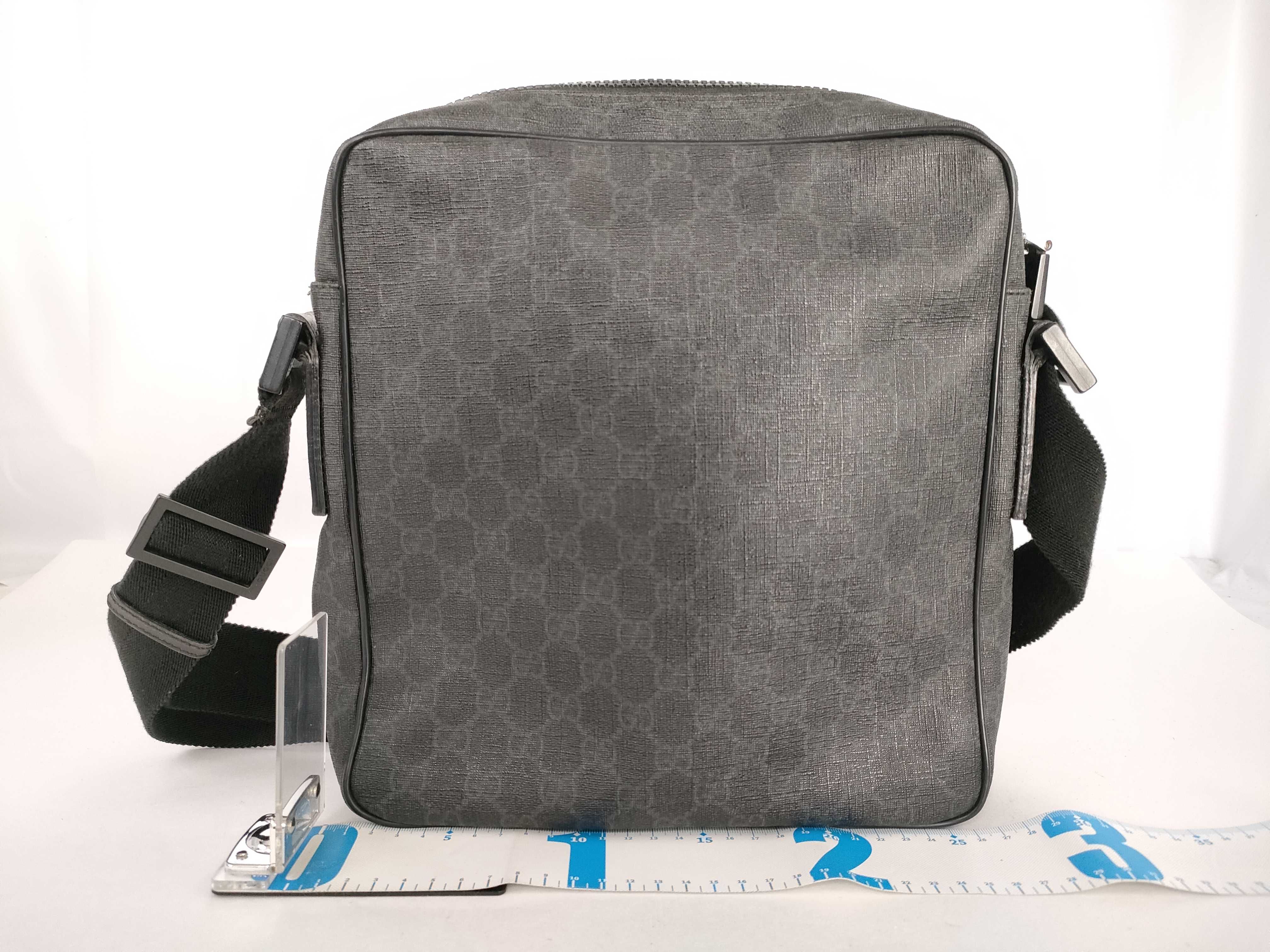 GG Supreme Shoulder Bag, Black PVC, 162907 — view 2