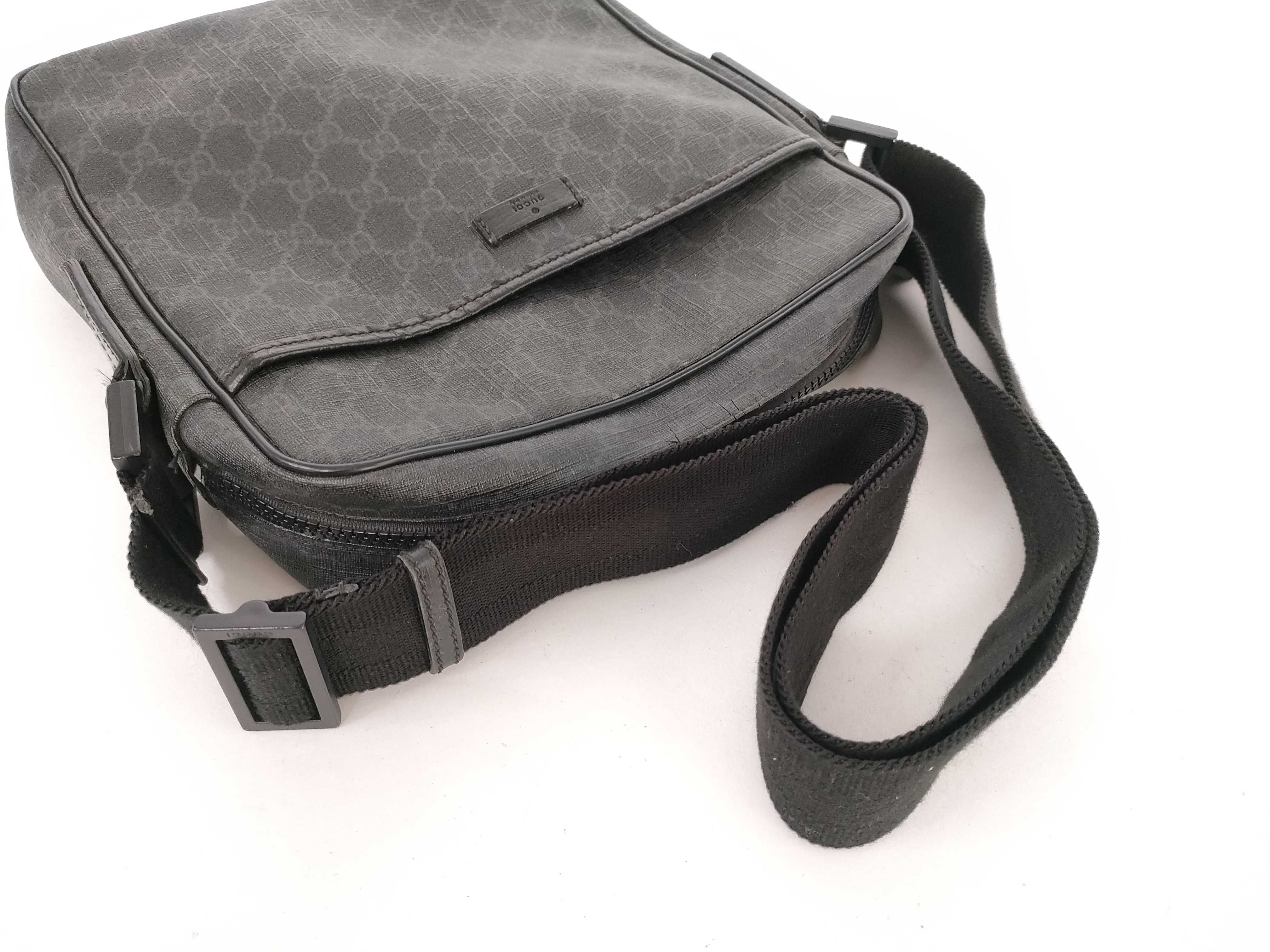 GG Supreme Shoulder Bag, Black PVC, 162907 — view 3