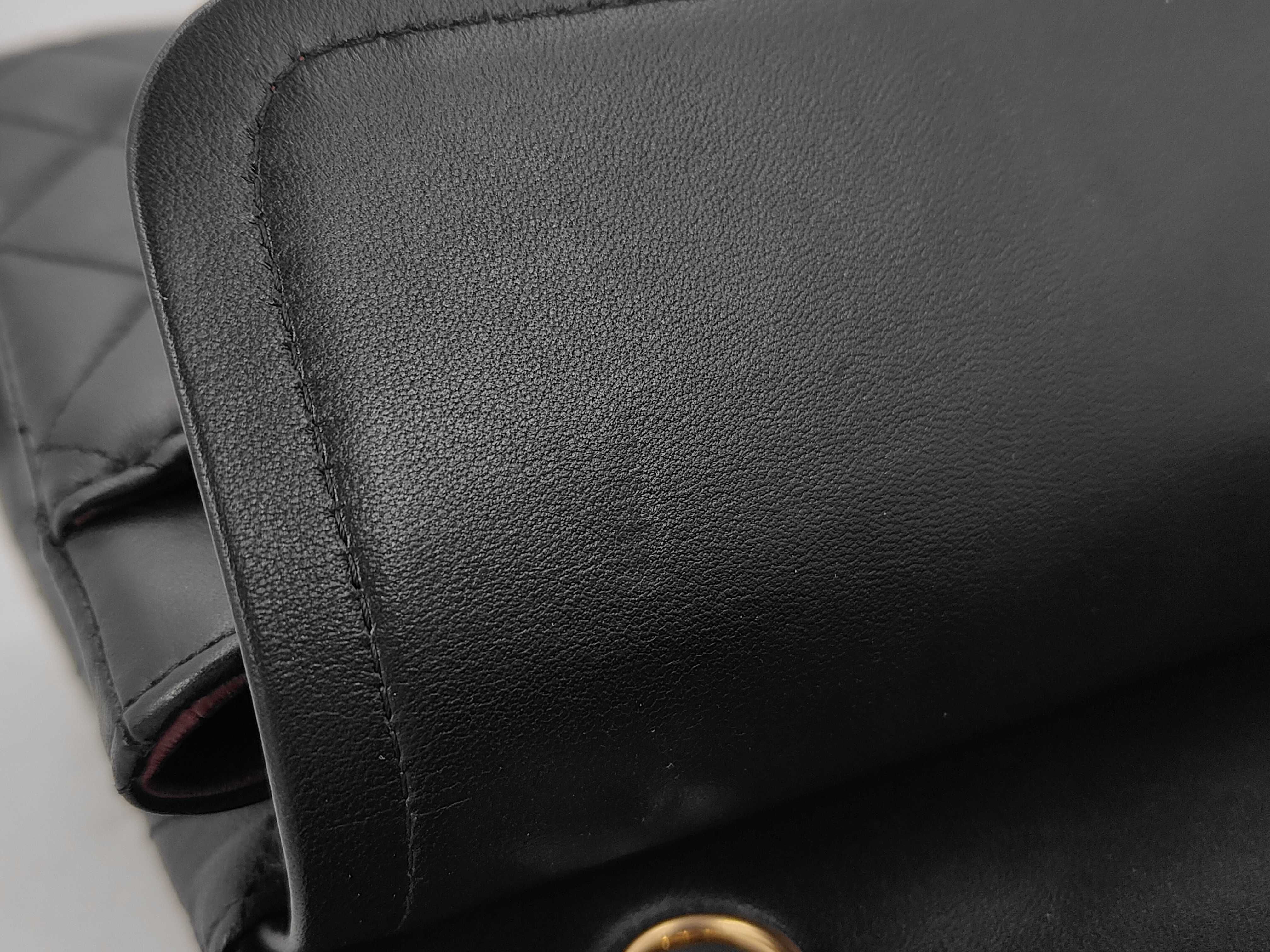 Matelassé 25 Double Flap Double Chain Black Lambskin Shoulder Bag — view 12