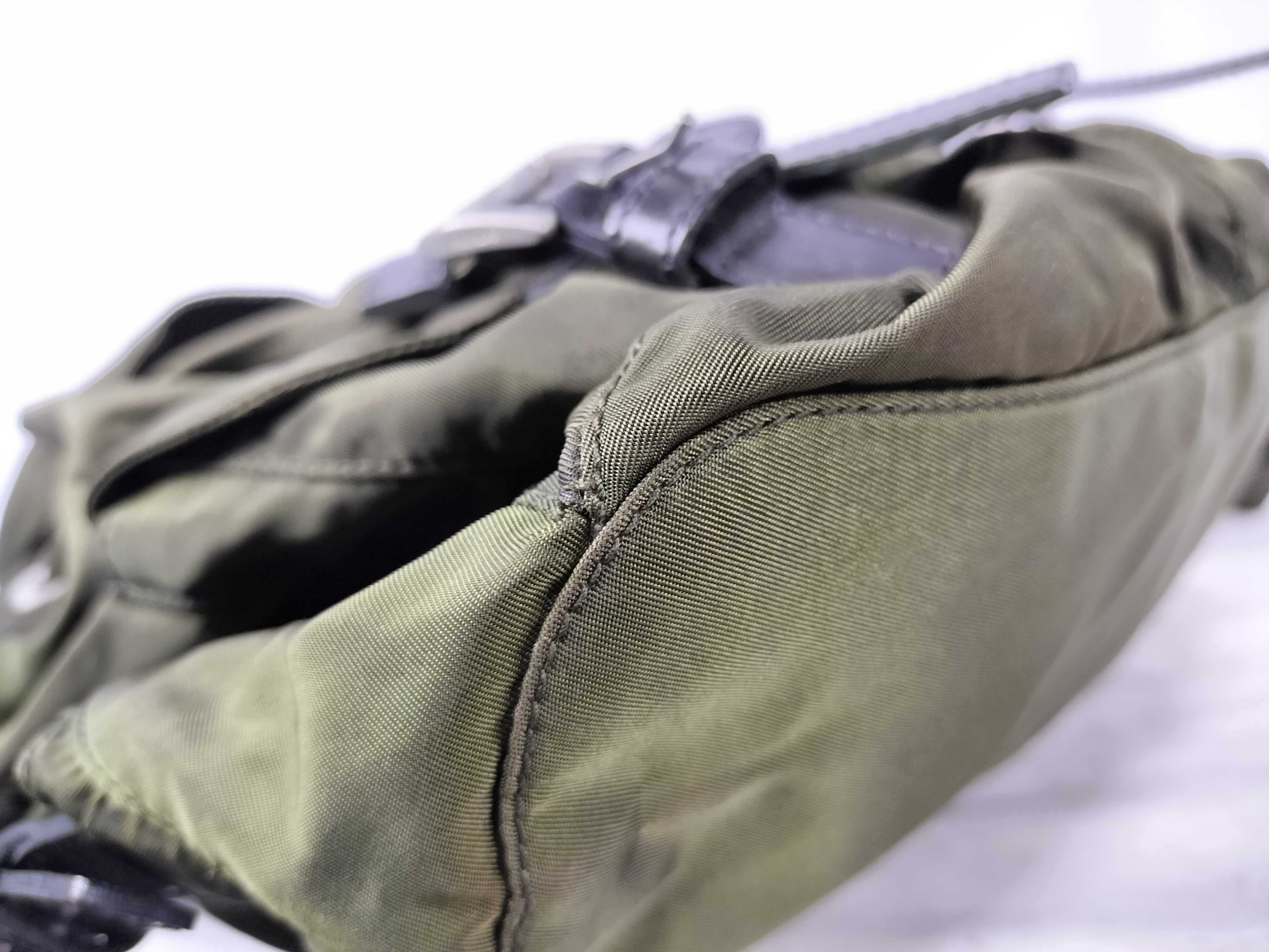 nylon backpack, khaki, triangular logo. — view 6
