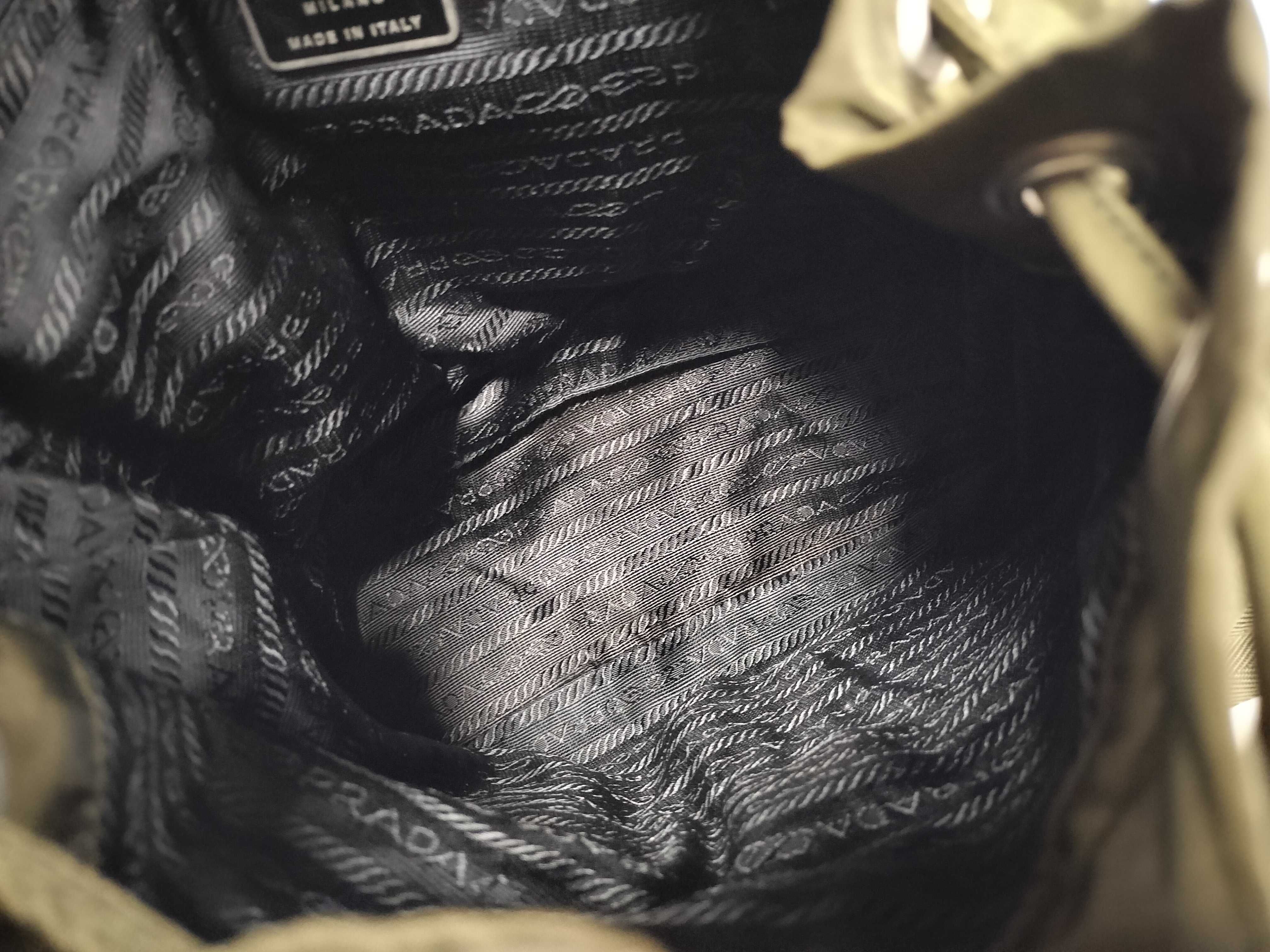 nylon backpack, khaki, triangular logo. — view 10