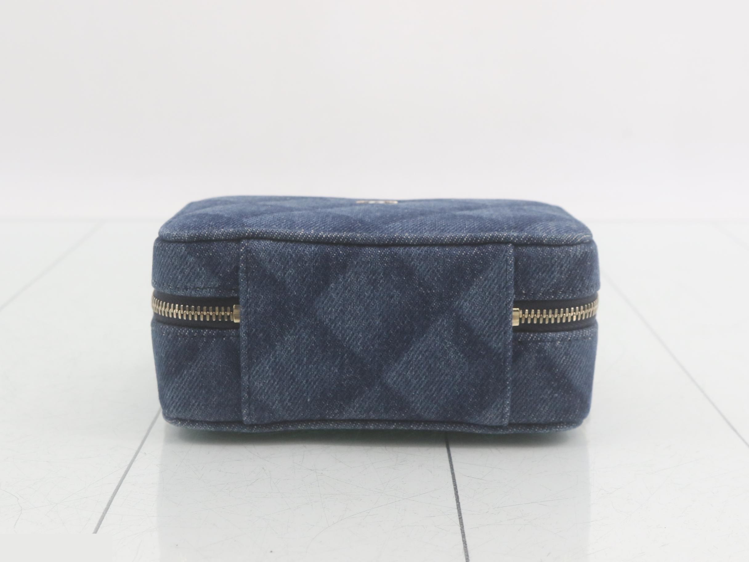 Denim Coco Mark Chain Shoulder Bag — view 3