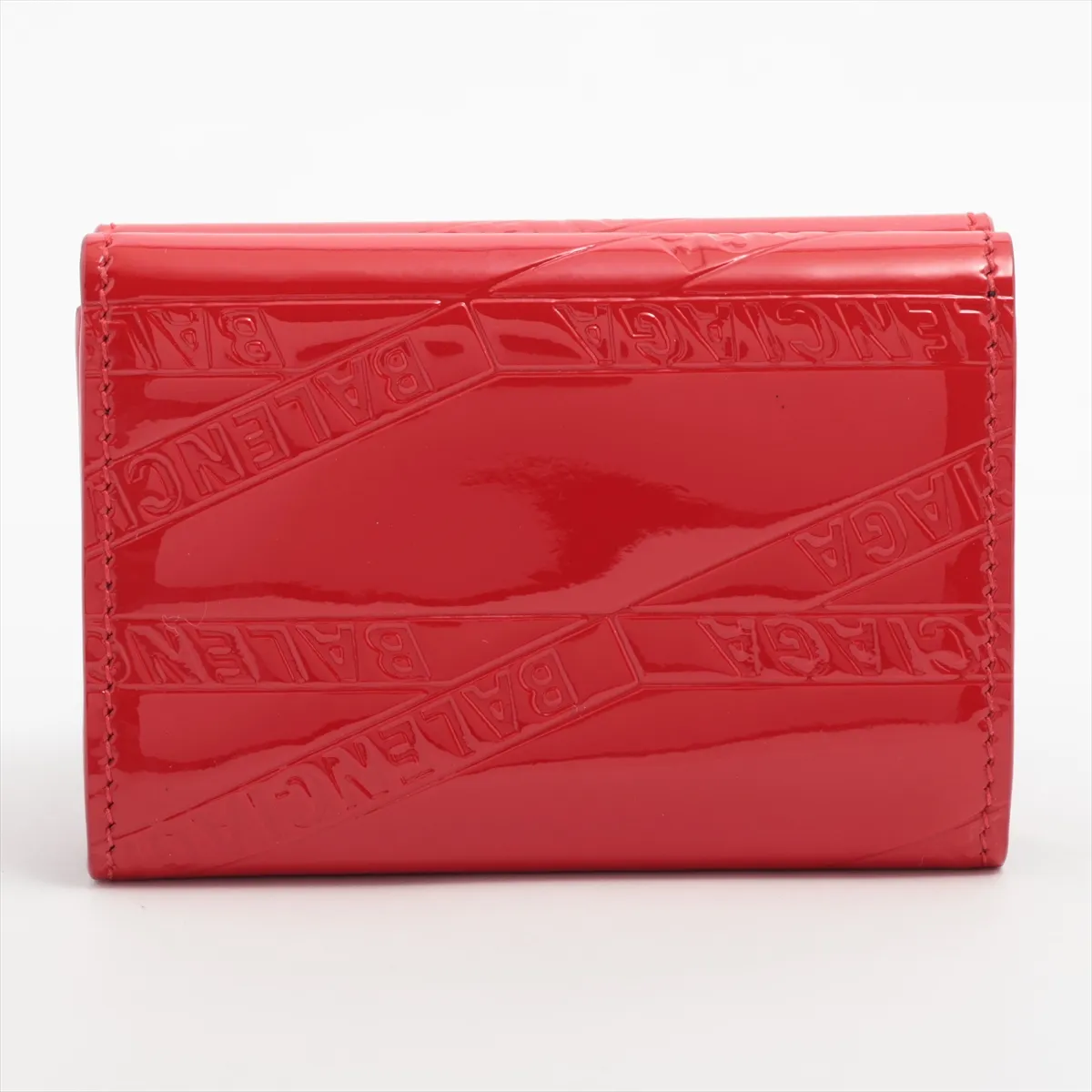 Paper Mini 558208 Patent Leather Compact Wallet Red — view 2