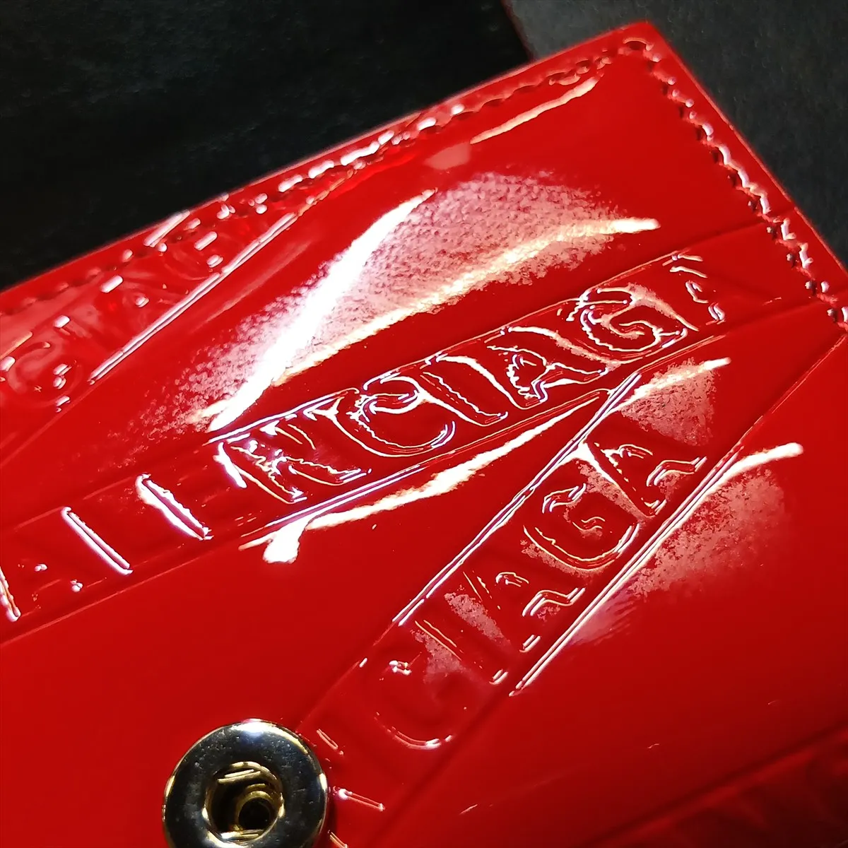 Paper Mini 558208 Patent Leather Compact Wallet Red — view 11