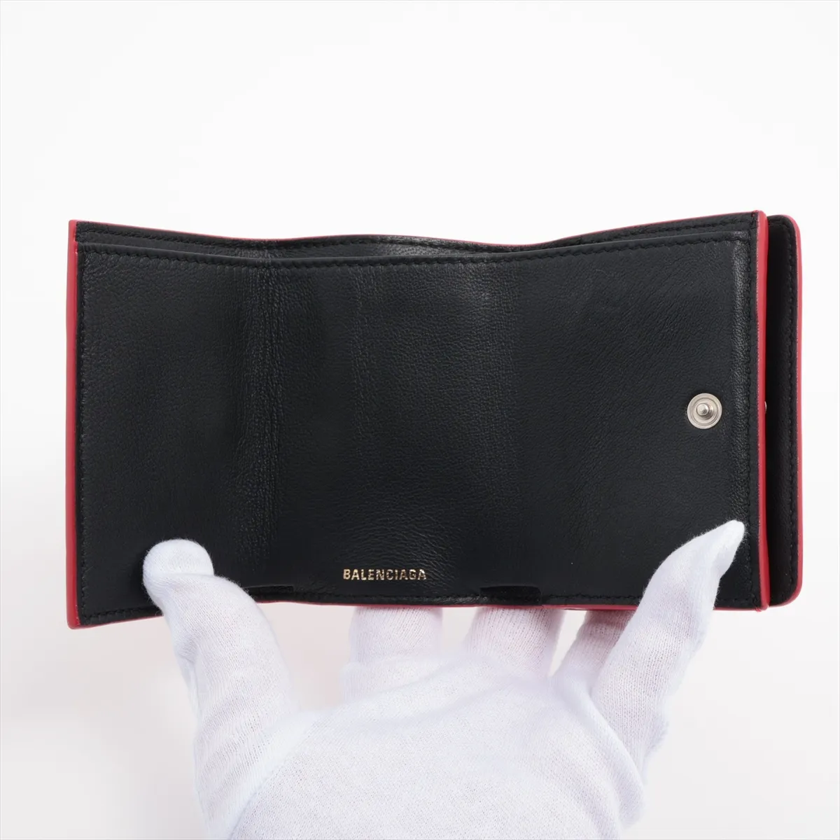Paper Mini 558208 Patent Leather Compact Wallet Red — view 5
