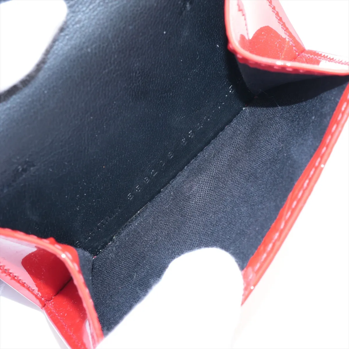 Paper Mini 558208 Patent Leather Compact Wallet Red — view 7