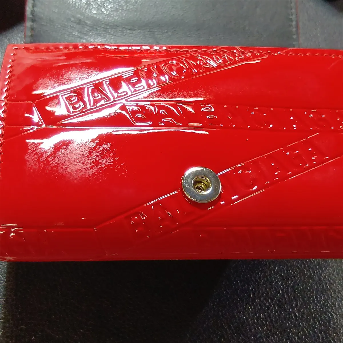 Paper Mini 558208 Patent Leather Compact Wallet Red — view 10